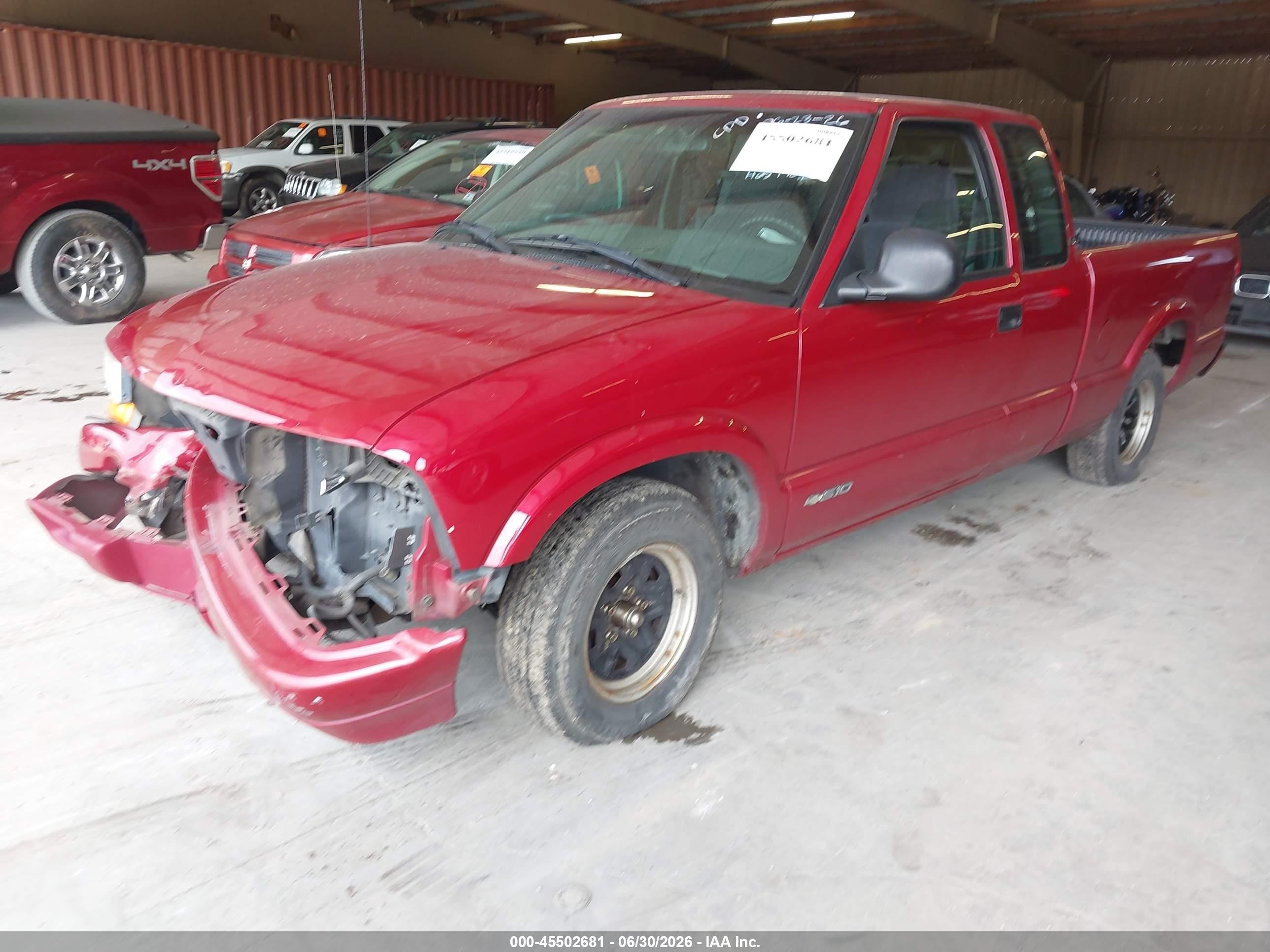 1998 Chevrolet S-10 Ls Burgundy vin: 1GCCS19XXWK185202