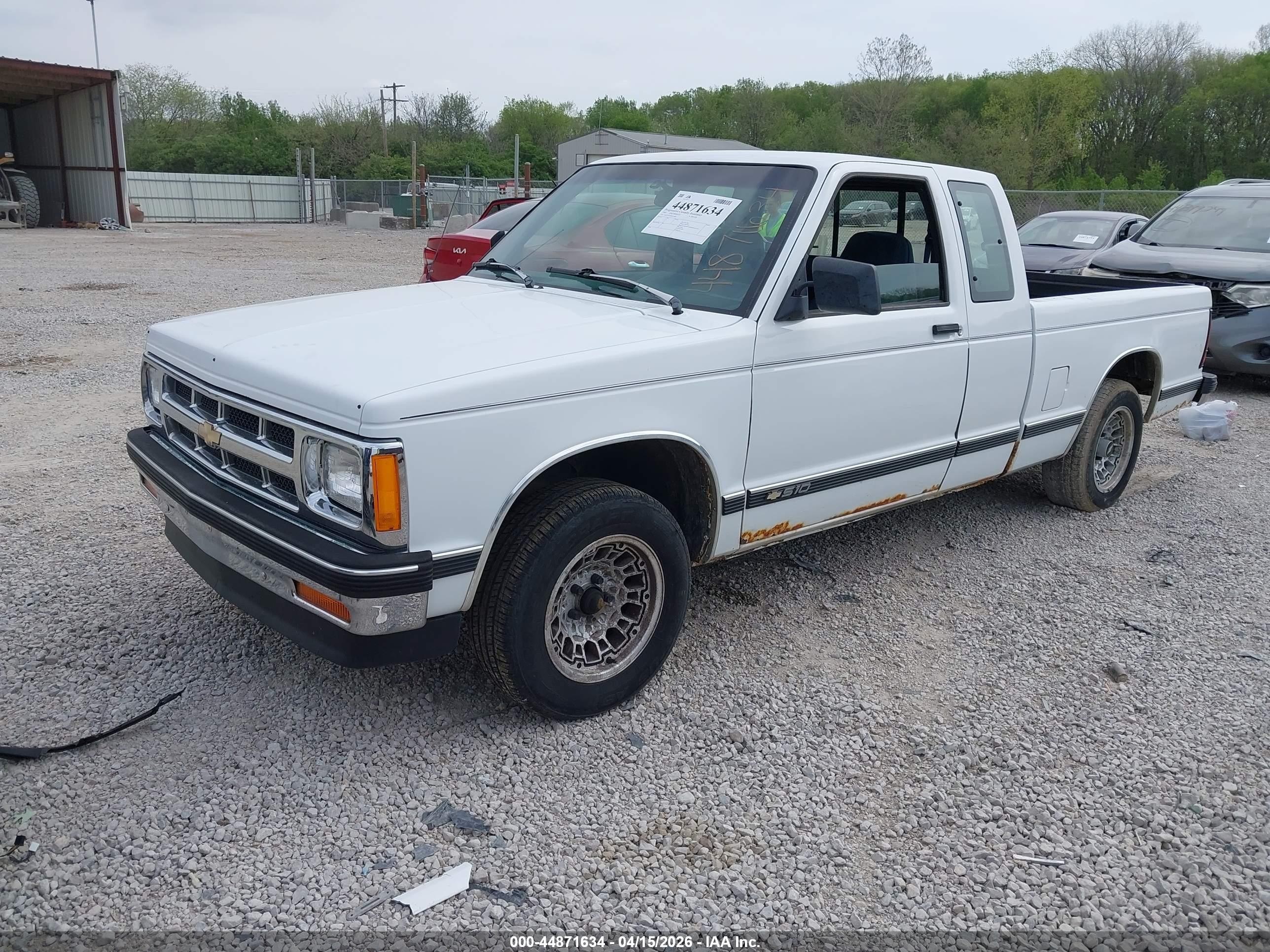 1993 Chevrolet S Truck S10 White vin: 1GCCS19Z1P0125940