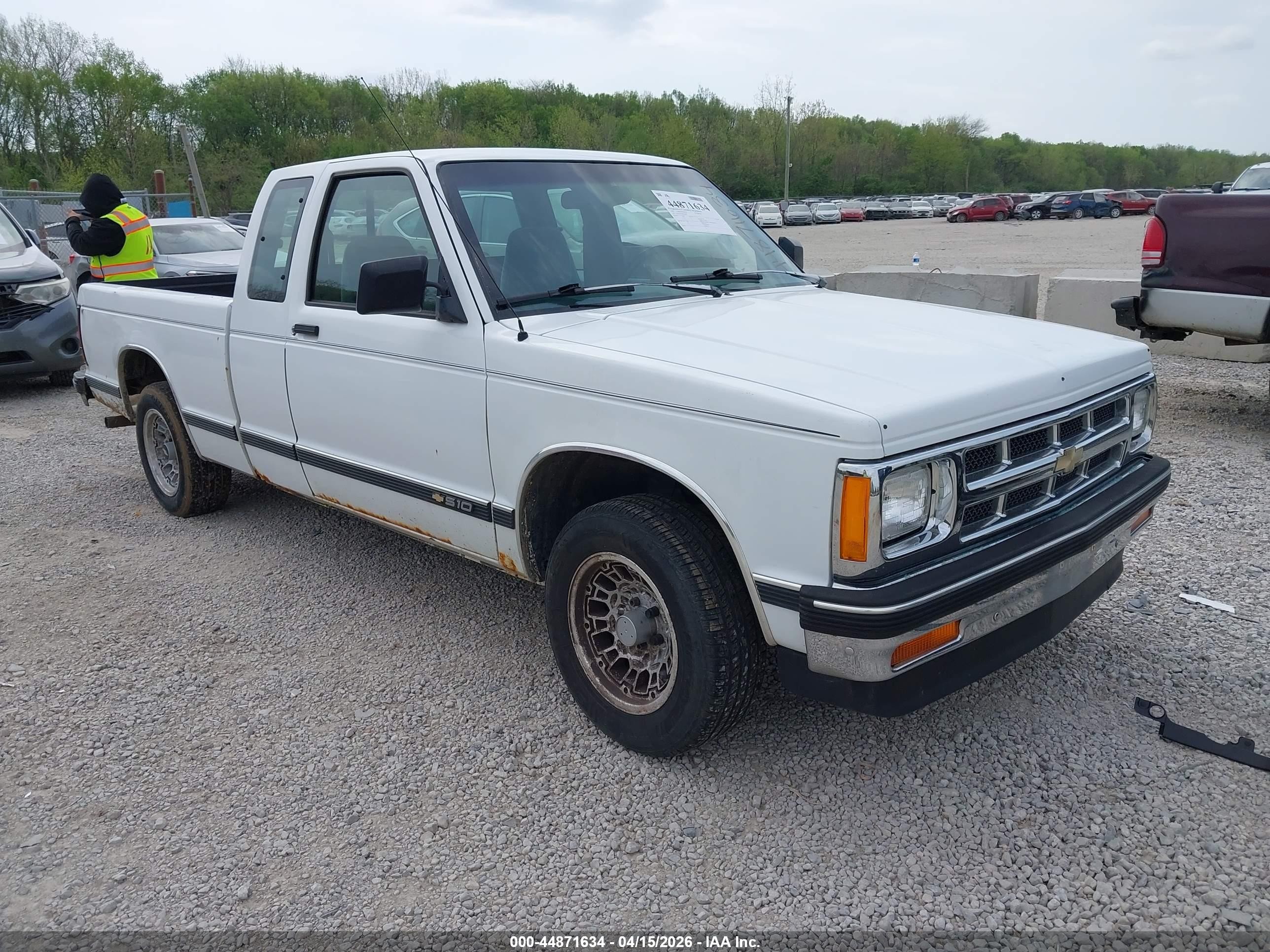 1993 Chevrolet S Truck S10 White vin: 1GCCS19Z1P0125940