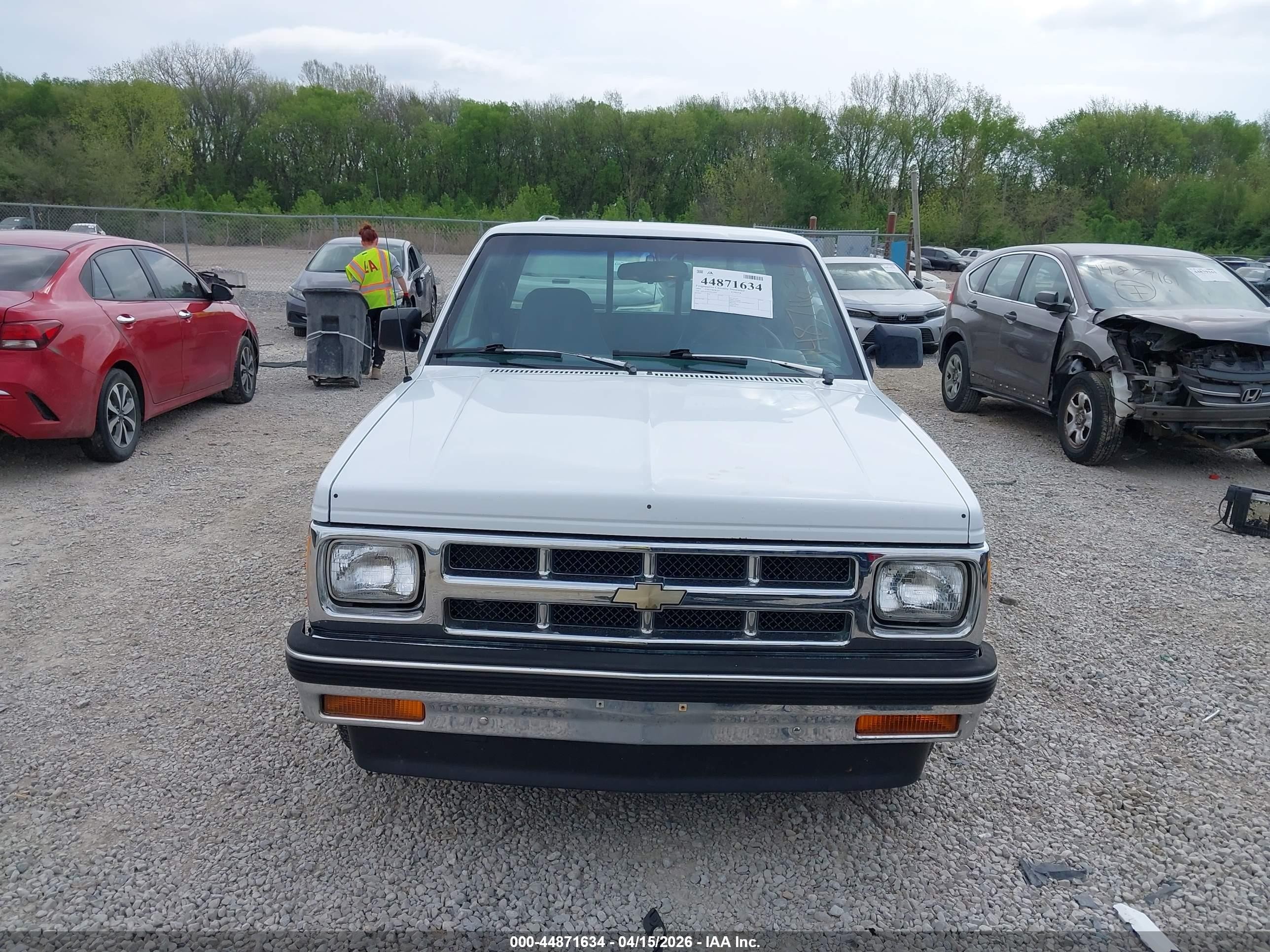 1993 Chevrolet S Truck S10 White vin: 1GCCS19Z1P0125940