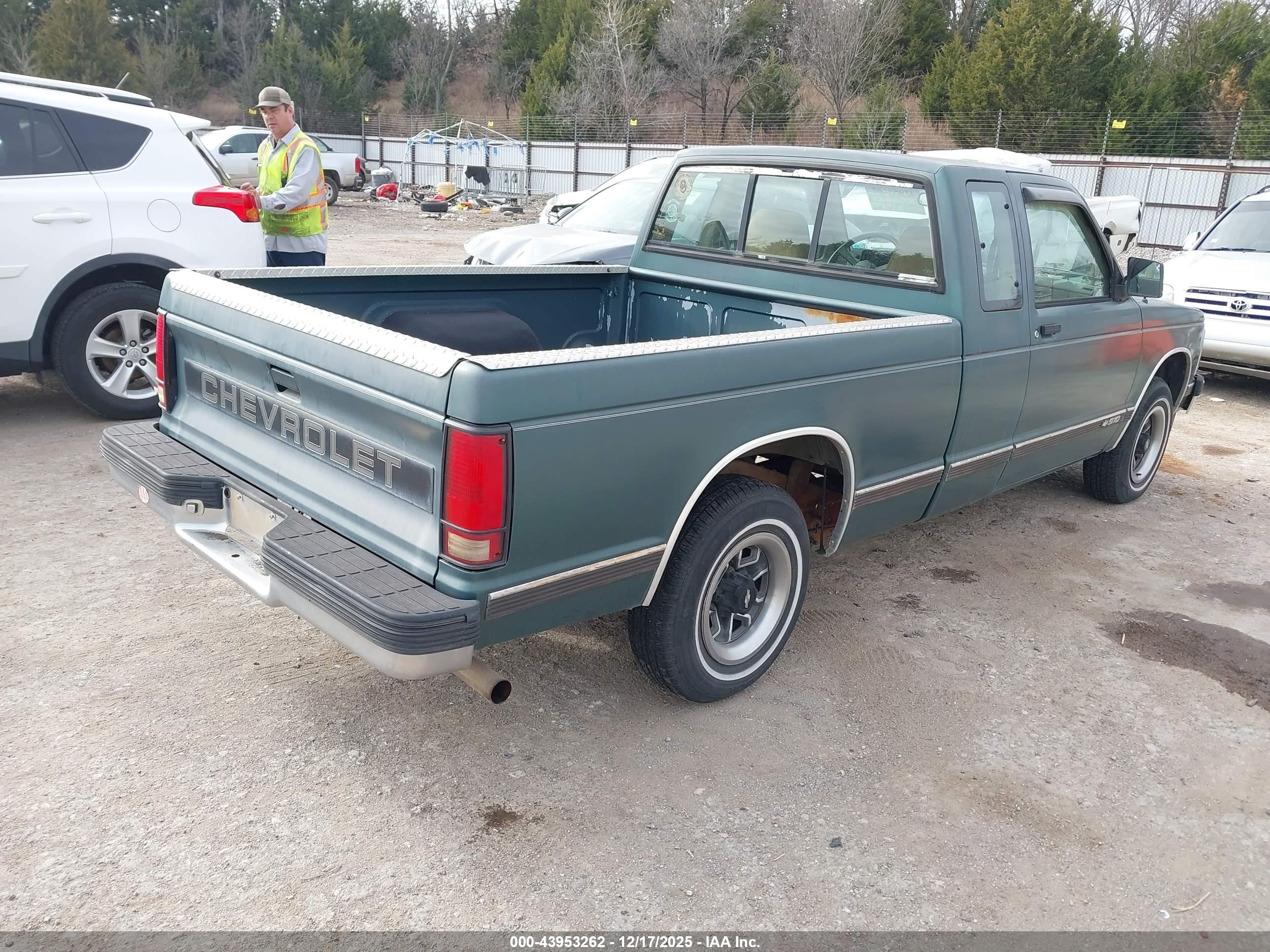 1993 Chevrolet S Truck S10 Green vin: 1GCCS19Z4P8107403