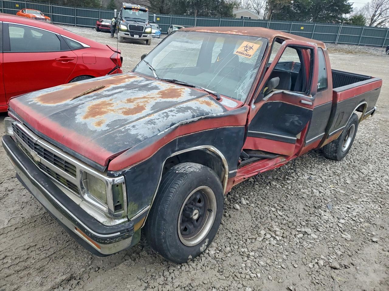 1991 Chevrolet S Truck S10 Red vin: 1GCCS19Z5M0141103