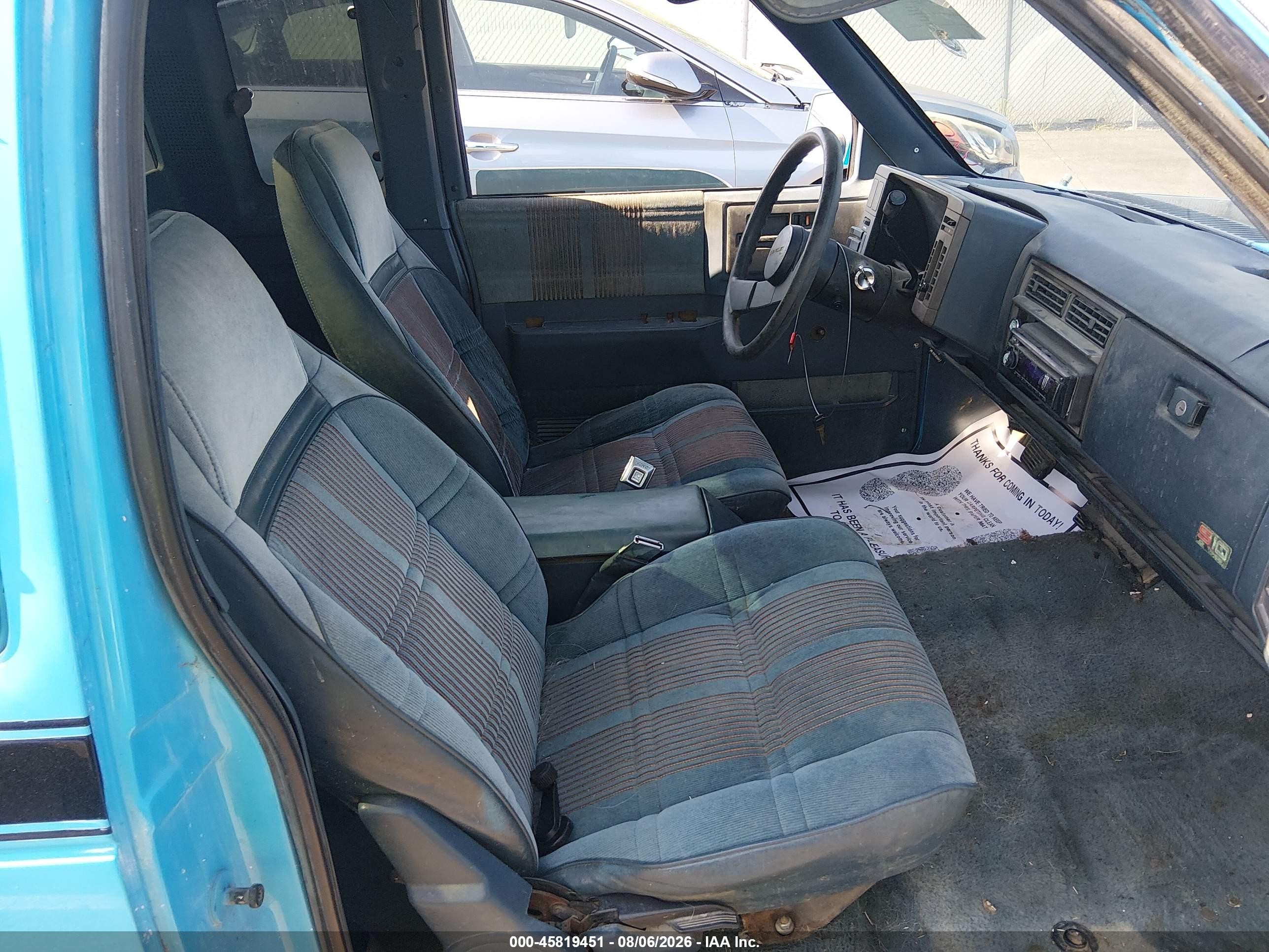 1991 Chevrolet S Truck S10 Blue vin: 1GCCS19Z7M2262008