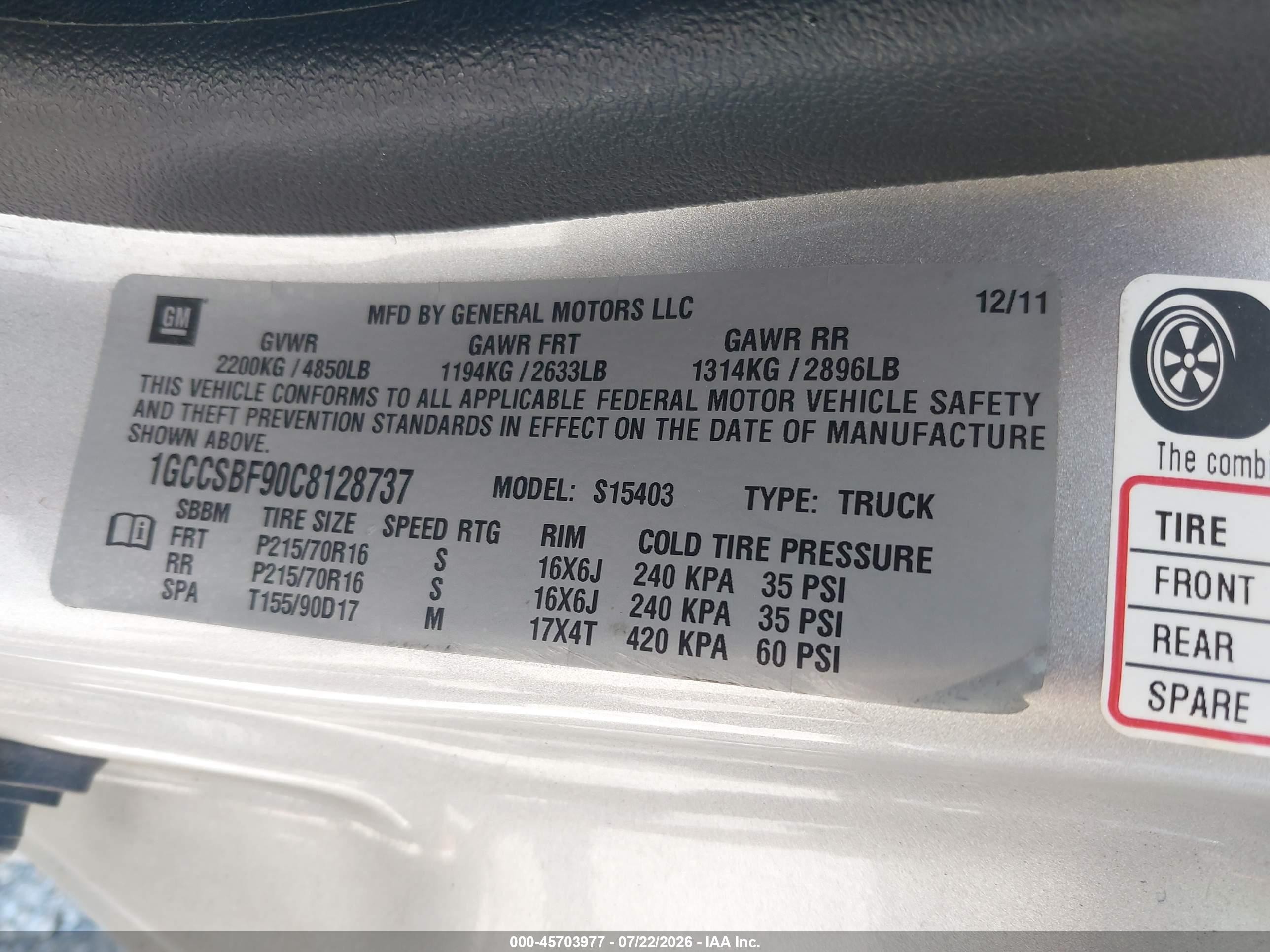2012 Chevrolet Colorado Work Truck Silver vin: 1GCCSBF90C8128737