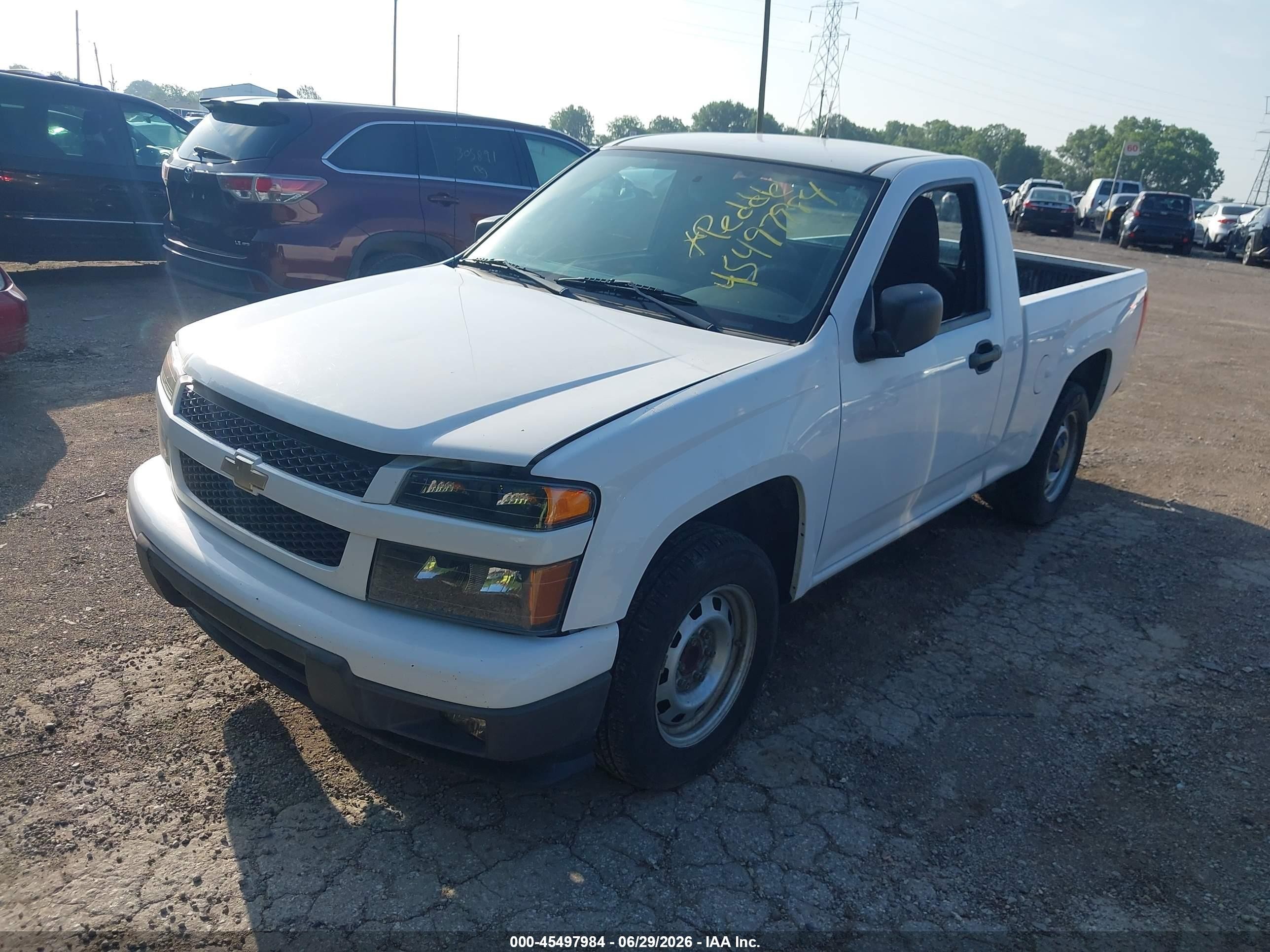 2012 Chevrolet Colorado Work Truck White vin: 1GCCSBF90C8147692