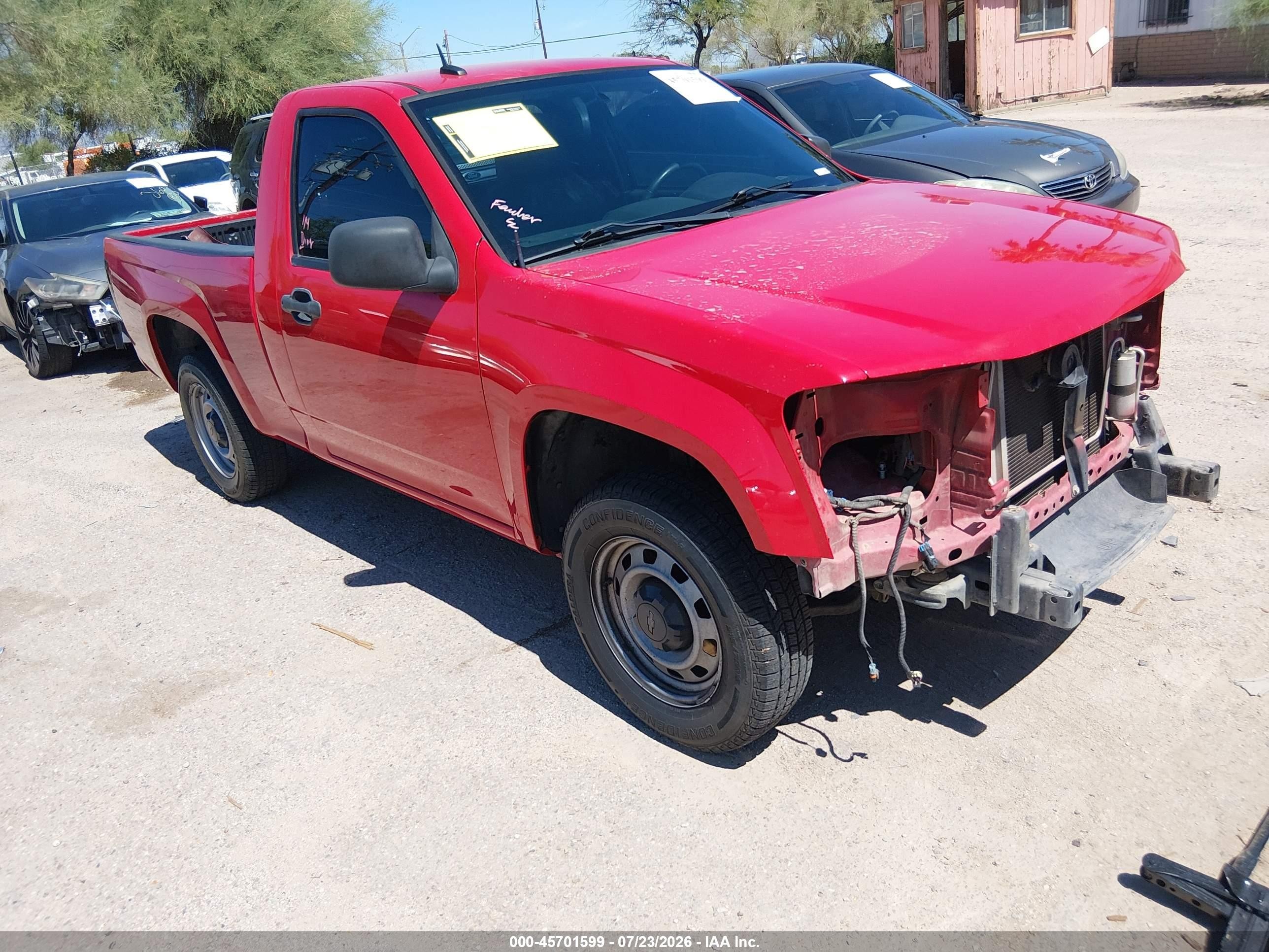2012 Chevrolet Colorado Work Truck Red vin: 1GCCSBF91C8148897