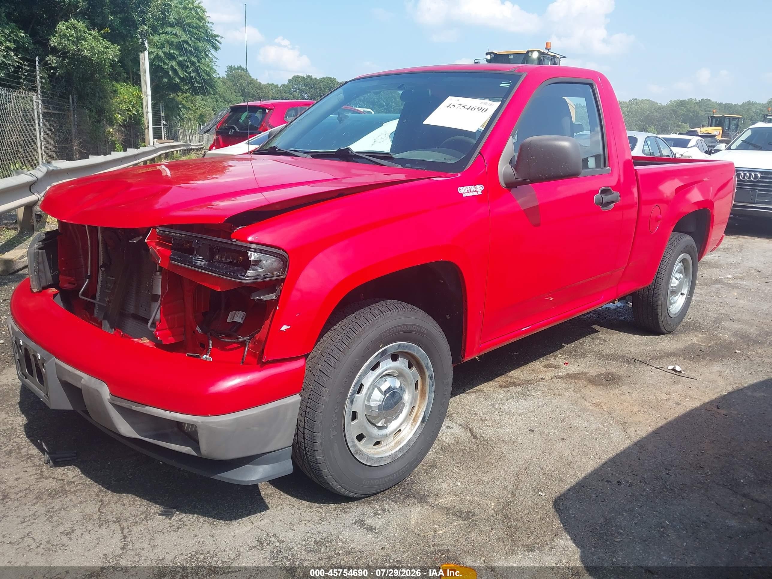 2012 Chevrolet Colorado Work Truck Red vin: 1GCCSBF94C8166875