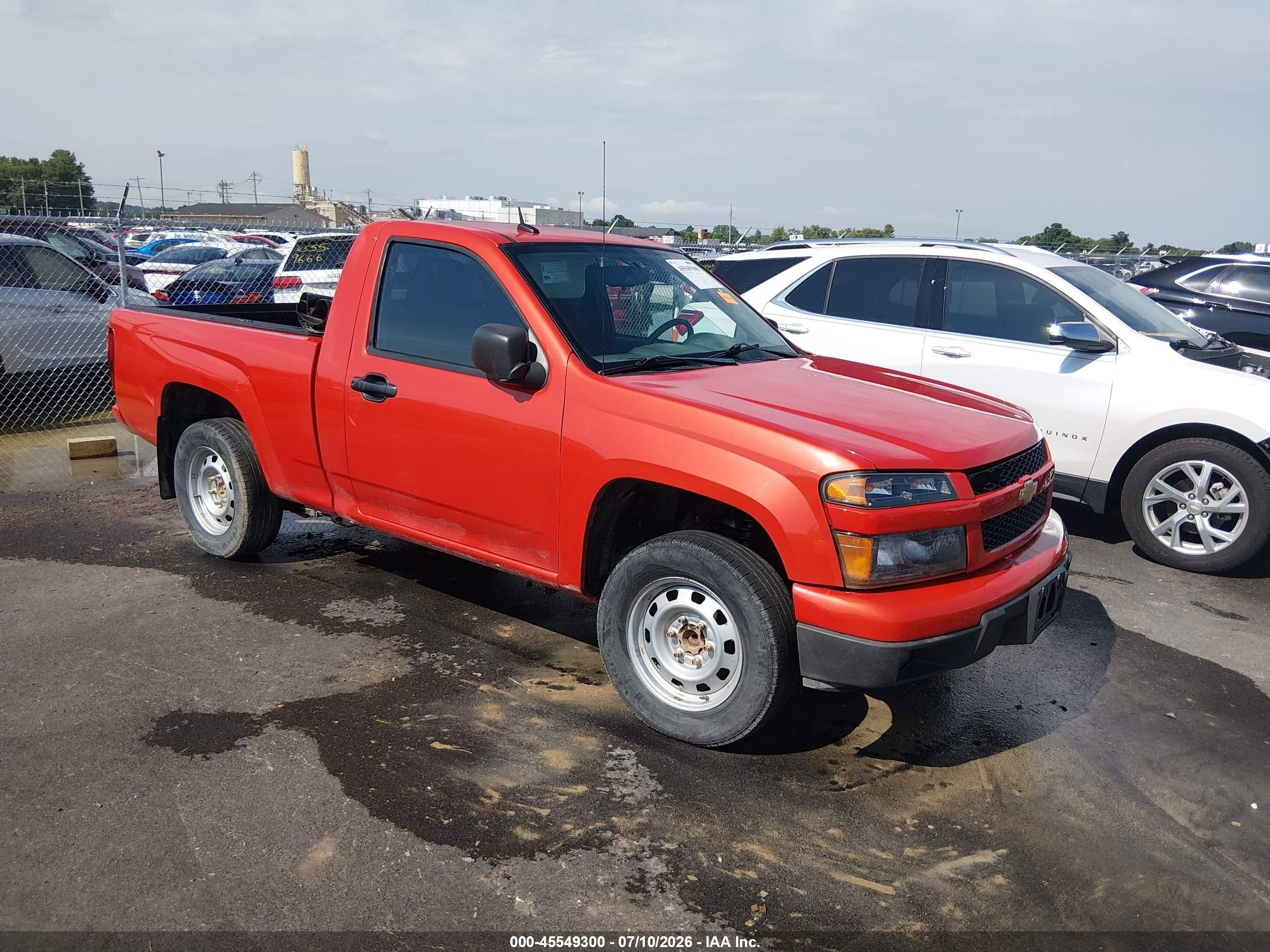 2012 Chevrolet Colorado Work Truck Red vin: 1GCCSBF96C8120562