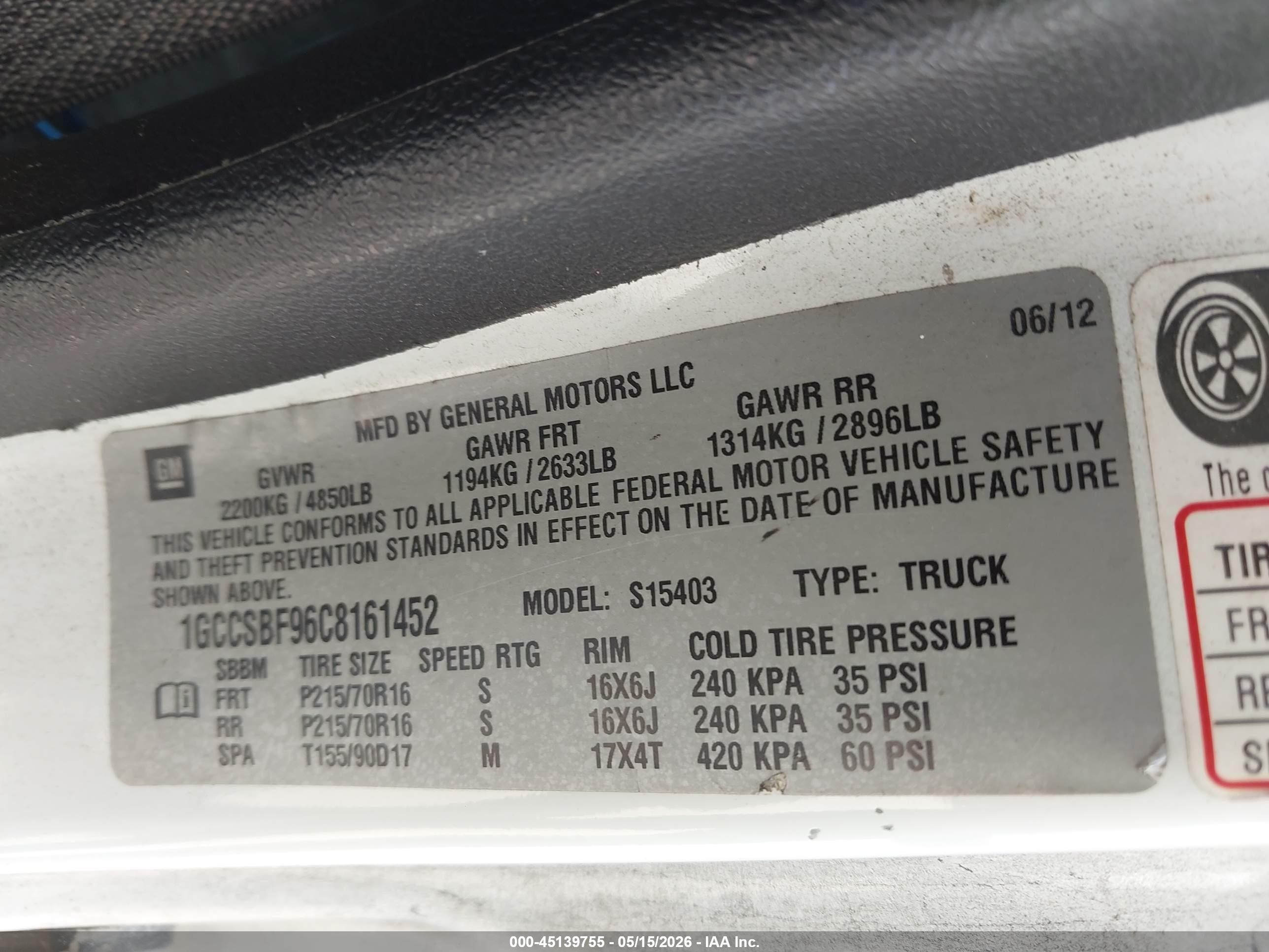 2012 Chevrolet Colorado Work Truck White vin: 1GCCSBF96C8161452