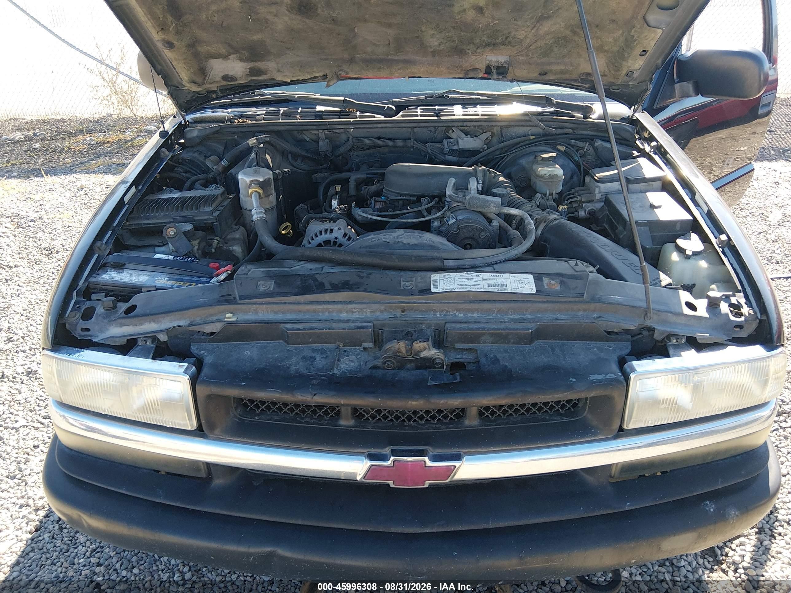 1999 Chevrolet S-10 Ls Black vin: 1GCCT14W3XK185250