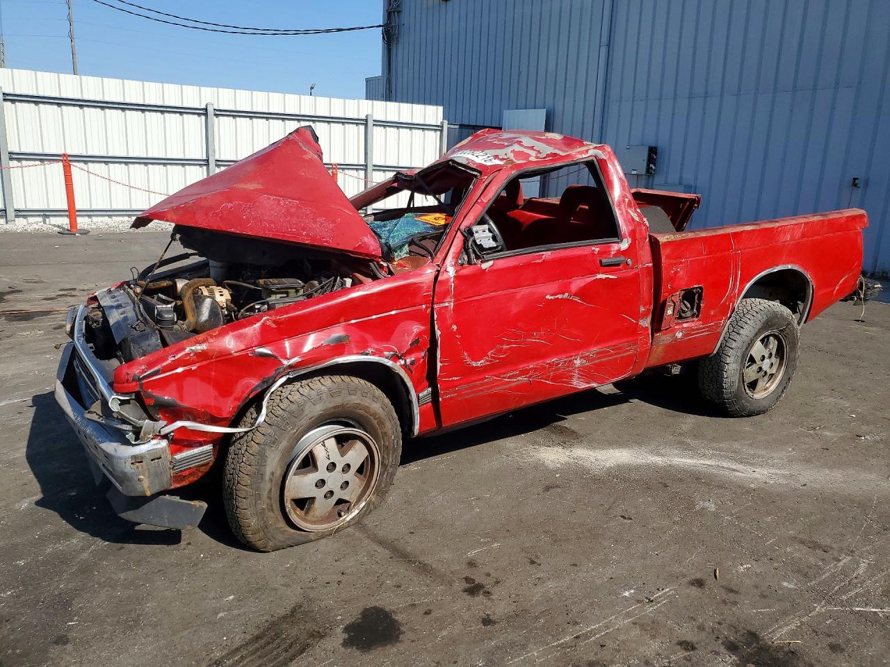 1992 Chevrolet S Truck S10 Red vin: 1GCCT14Z7N0118105