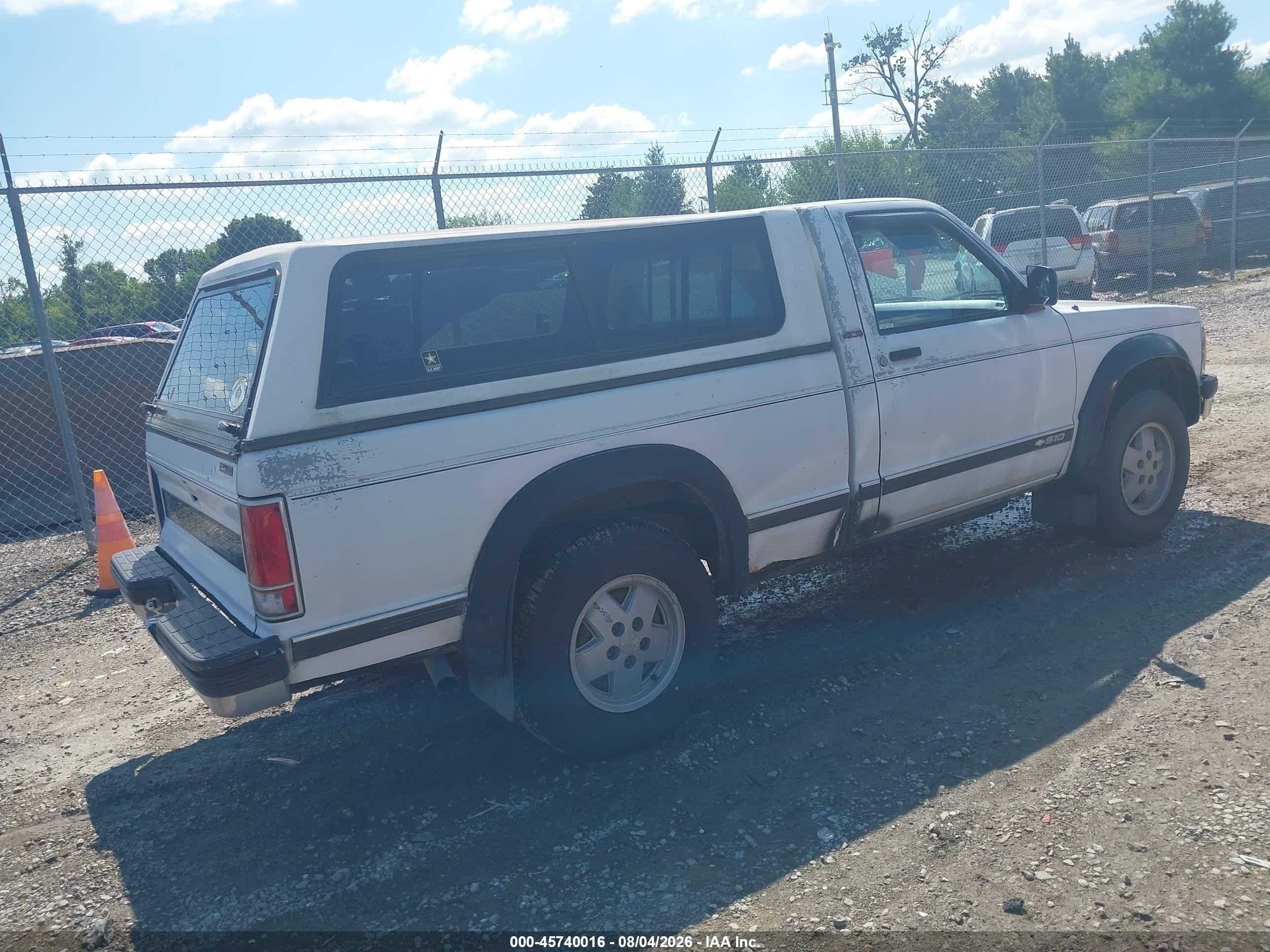 1991 Chevrolet S Truck S10 Белый vin: 1GCCT14Z9M2137256