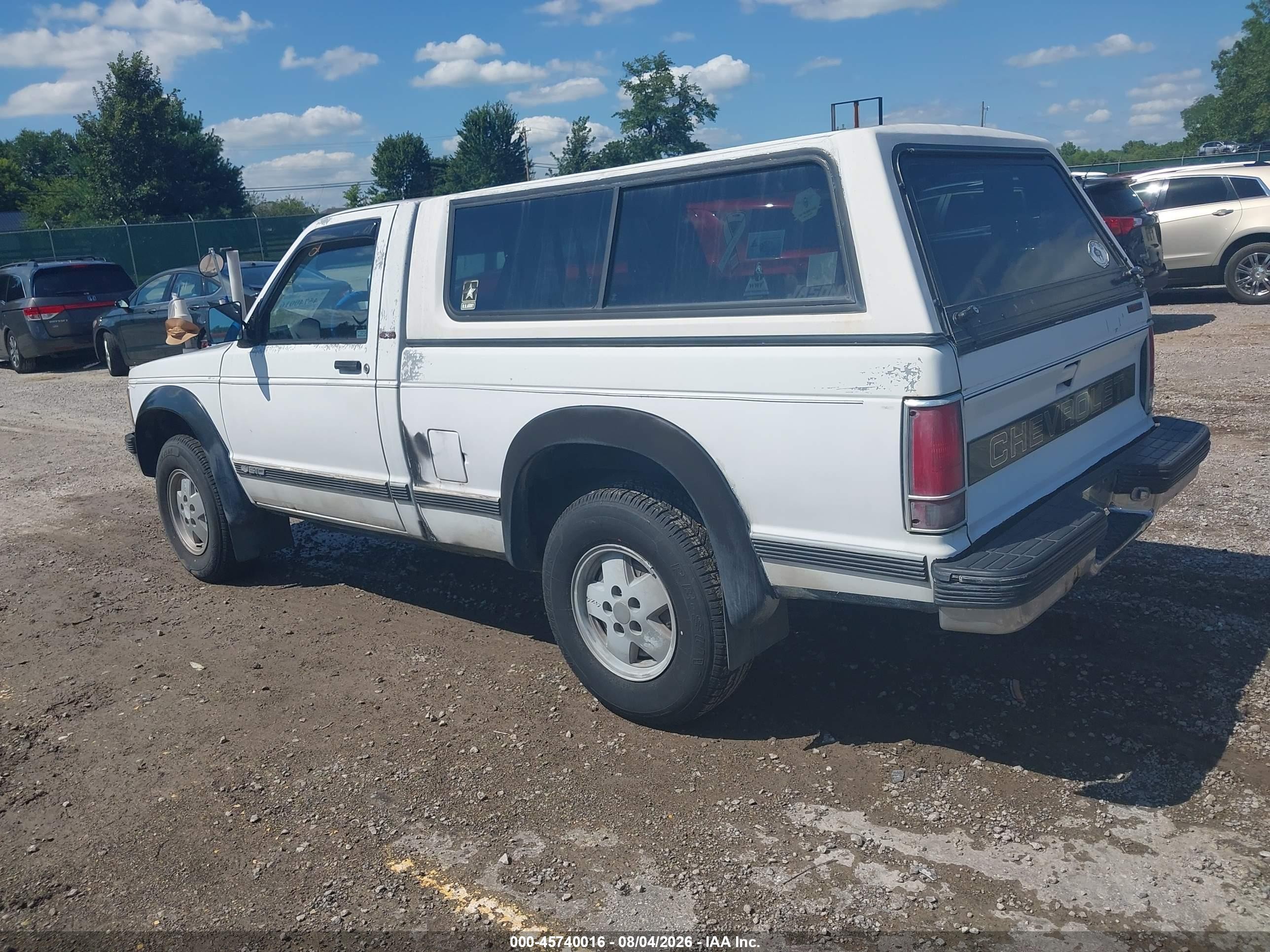 1991 Chevrolet S Truck S10 Белый vin: 1GCCT14Z9M2137256