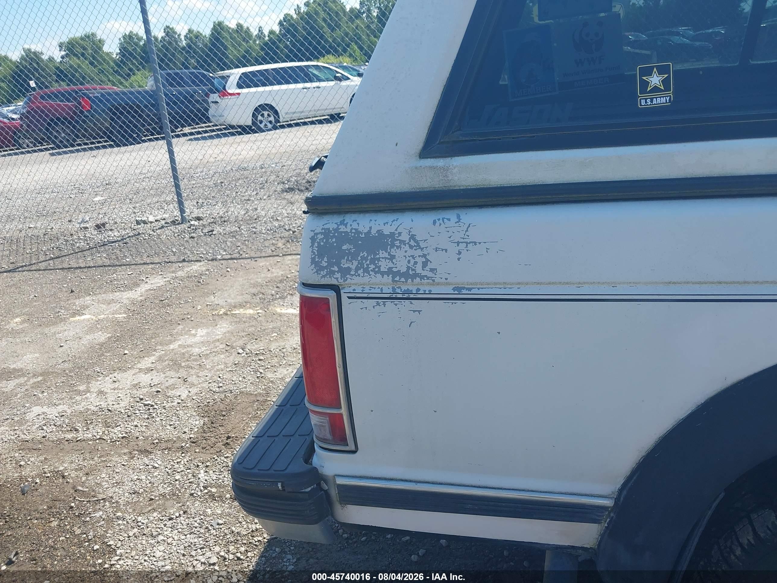 1991 Chevrolet S Truck S10 Белый vin: 1GCCT14Z9M2137256