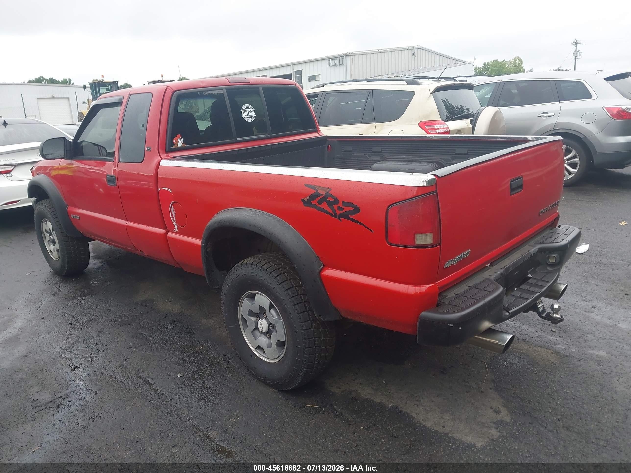 2003 Chevrolet S-10 Ls Красный vin: 1GCCT19X238121581