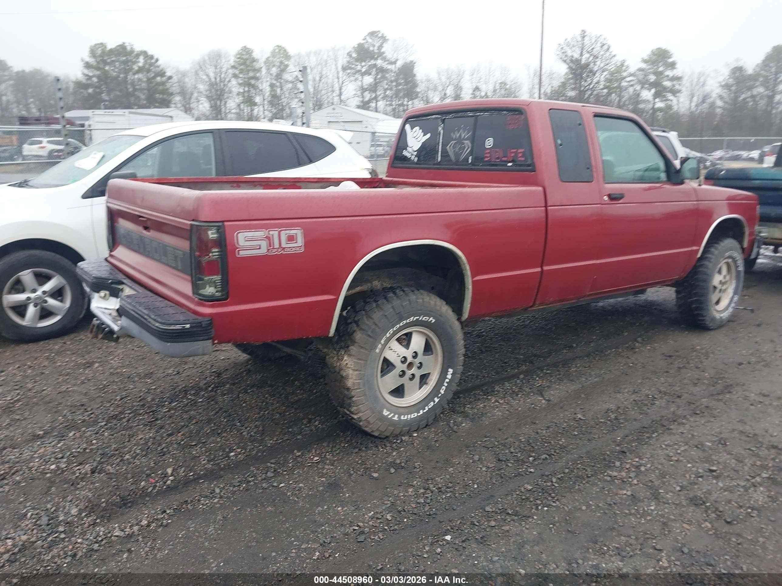 1993 Chevrolet S Truck S10 Red vin: 1GCCT19Z5P0120253