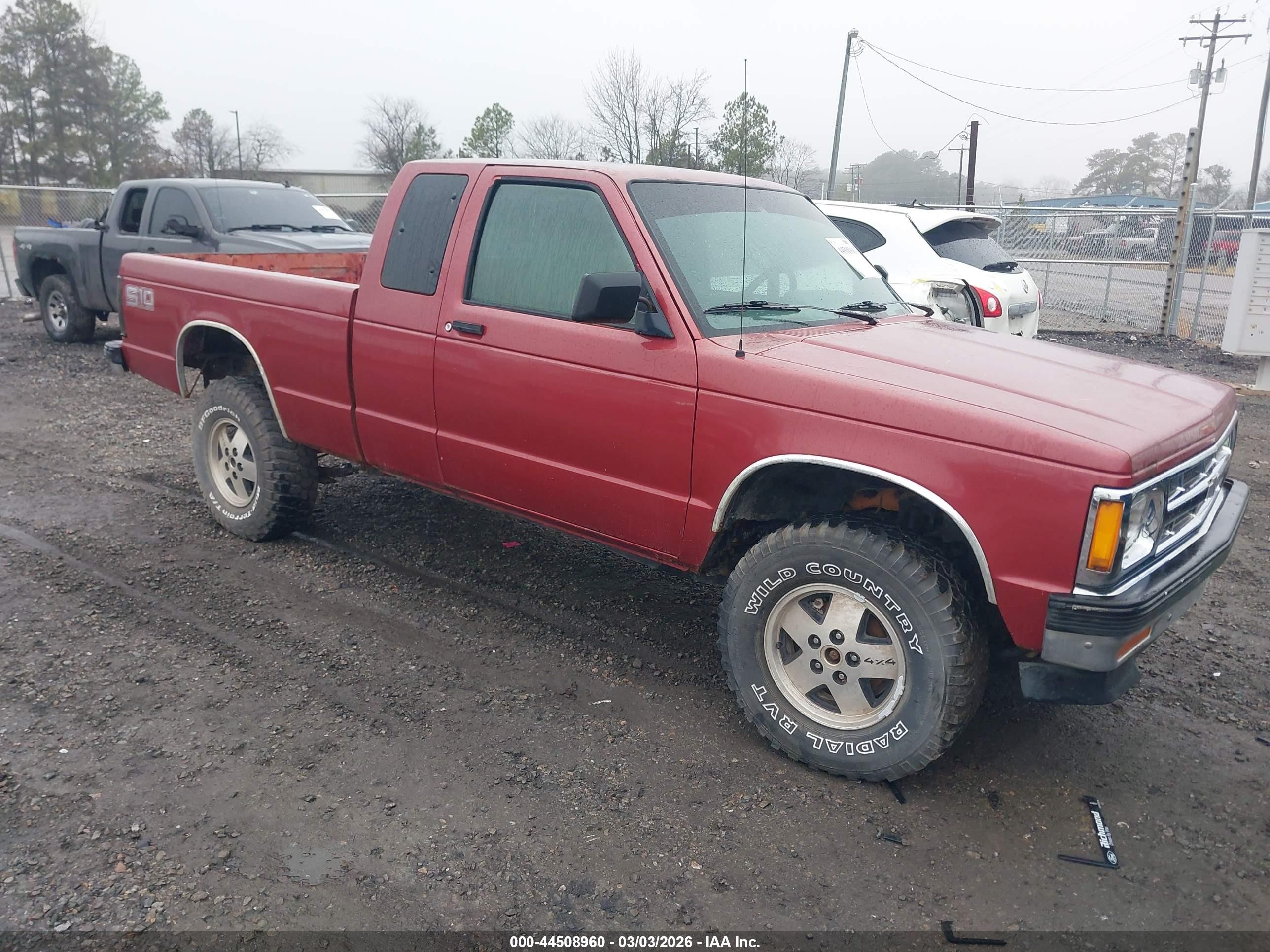 1993 Chevrolet S Truck S10 Red vin: 1GCCT19Z5P0120253