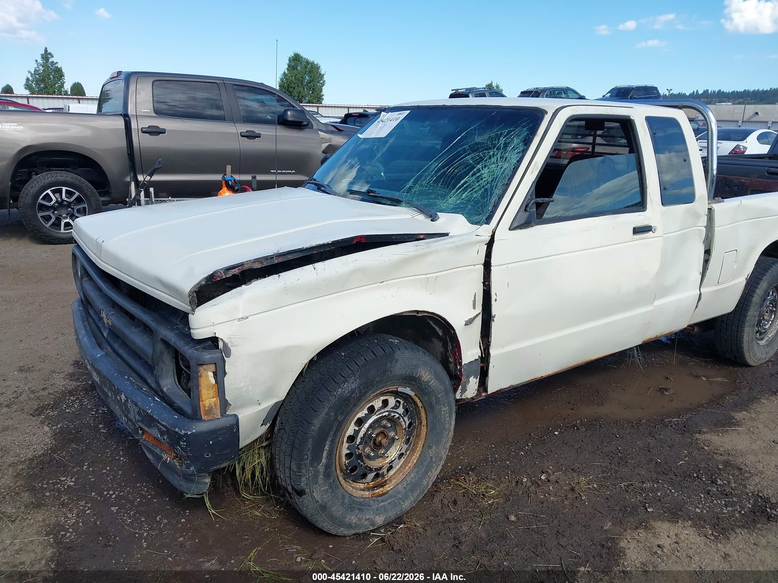 1993 Chevrolet S Truck S10 White vin: 1GCCT19Z9P0123091