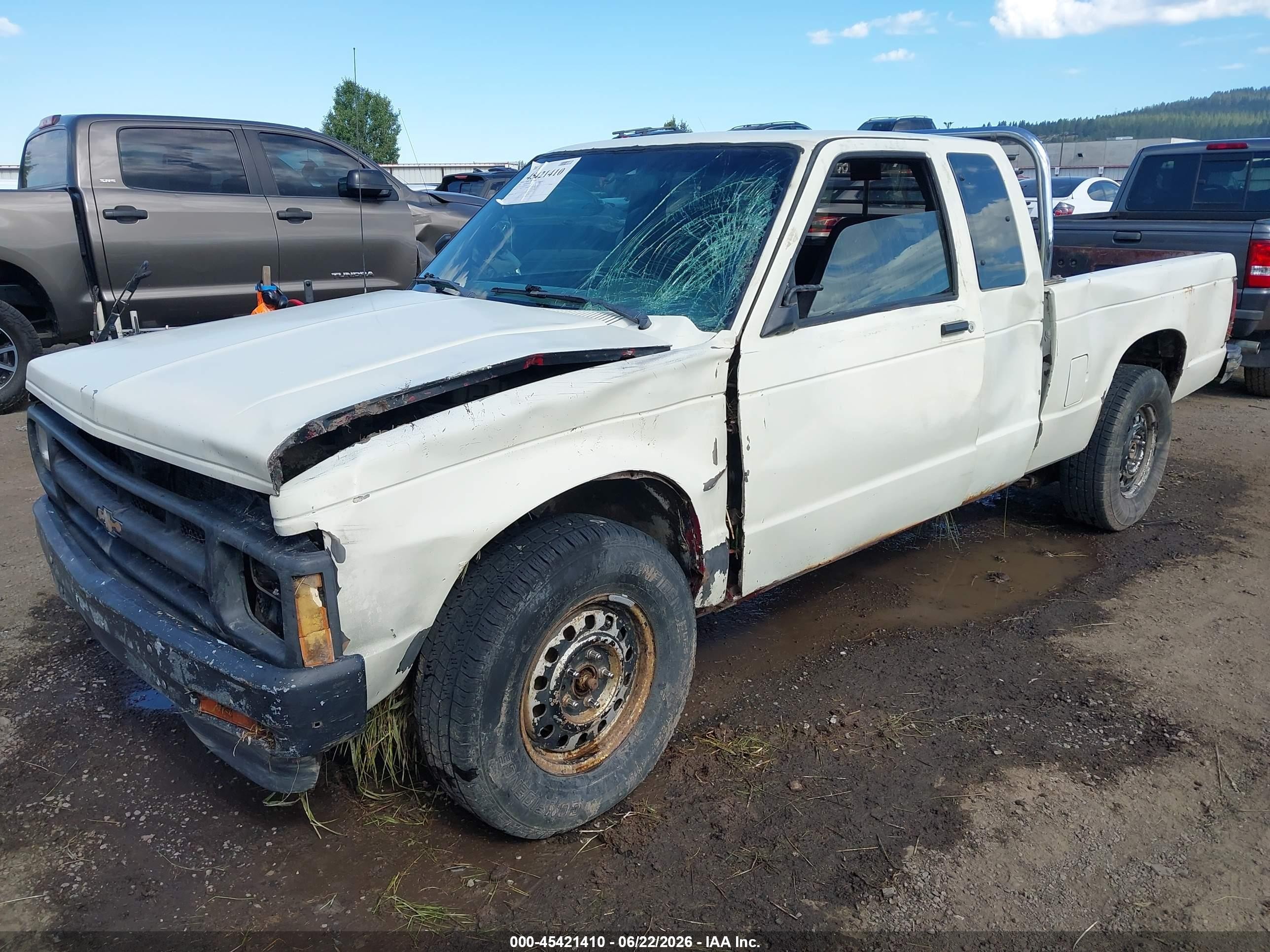 1993 Chevrolet S Truck S10 White vin: 1GCCT19Z9P0123091