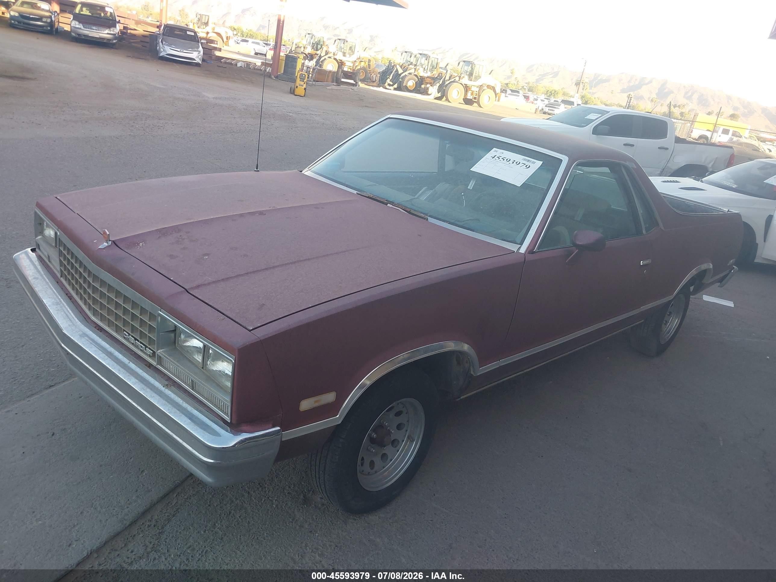 1984 Chevrolet El Camino   Темно-бордовый vin: 1GCCW8090ER196081