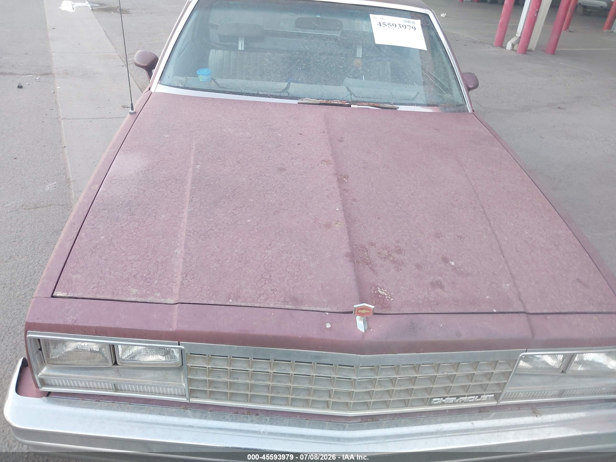 1984 Chevrolet El Camino   Темно-бордовый vin: 1GCCW8090ER196081