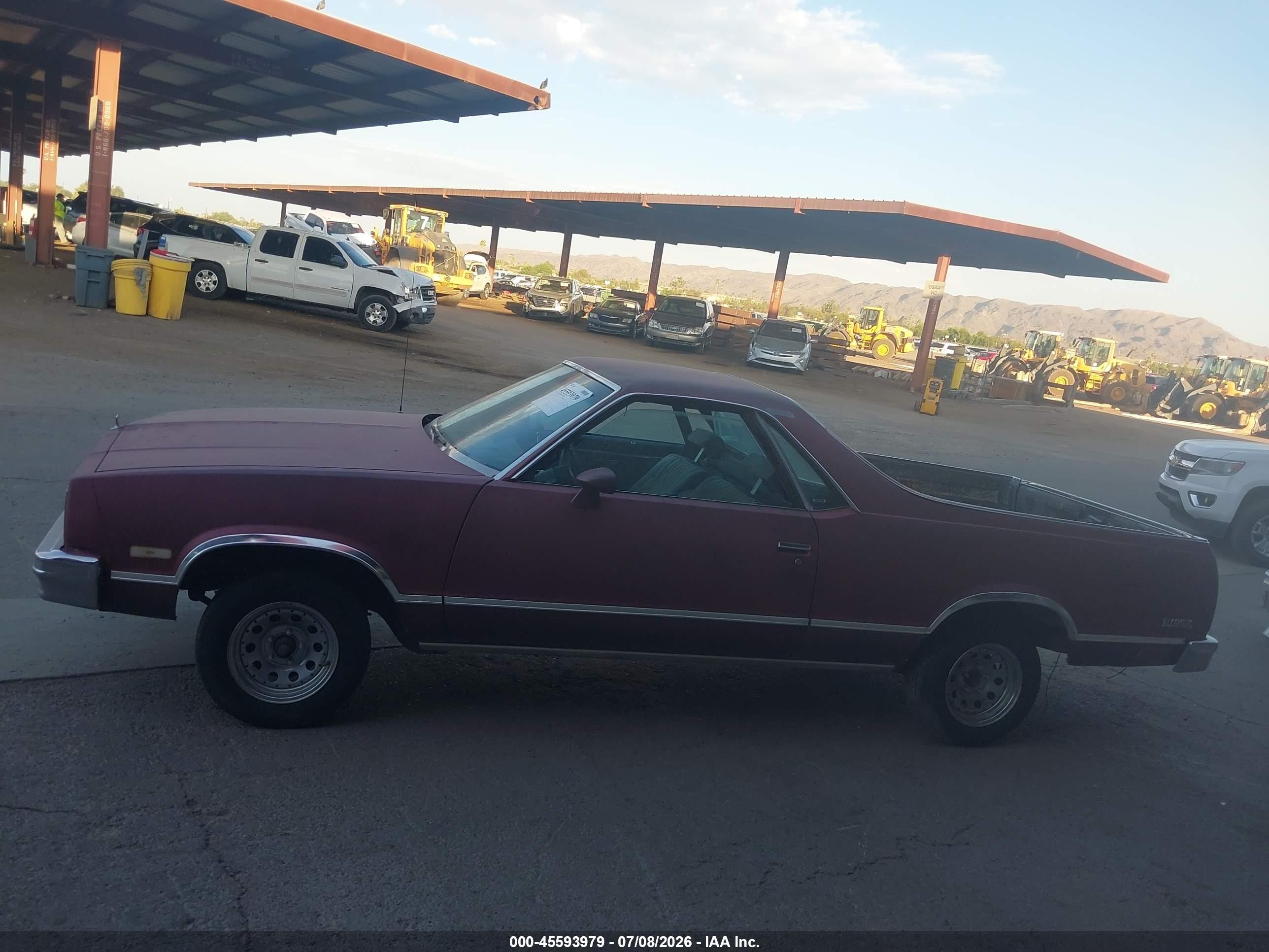 1984 Chevrolet El Camino   Темно-бордовый vin: 1GCCW8090ER196081