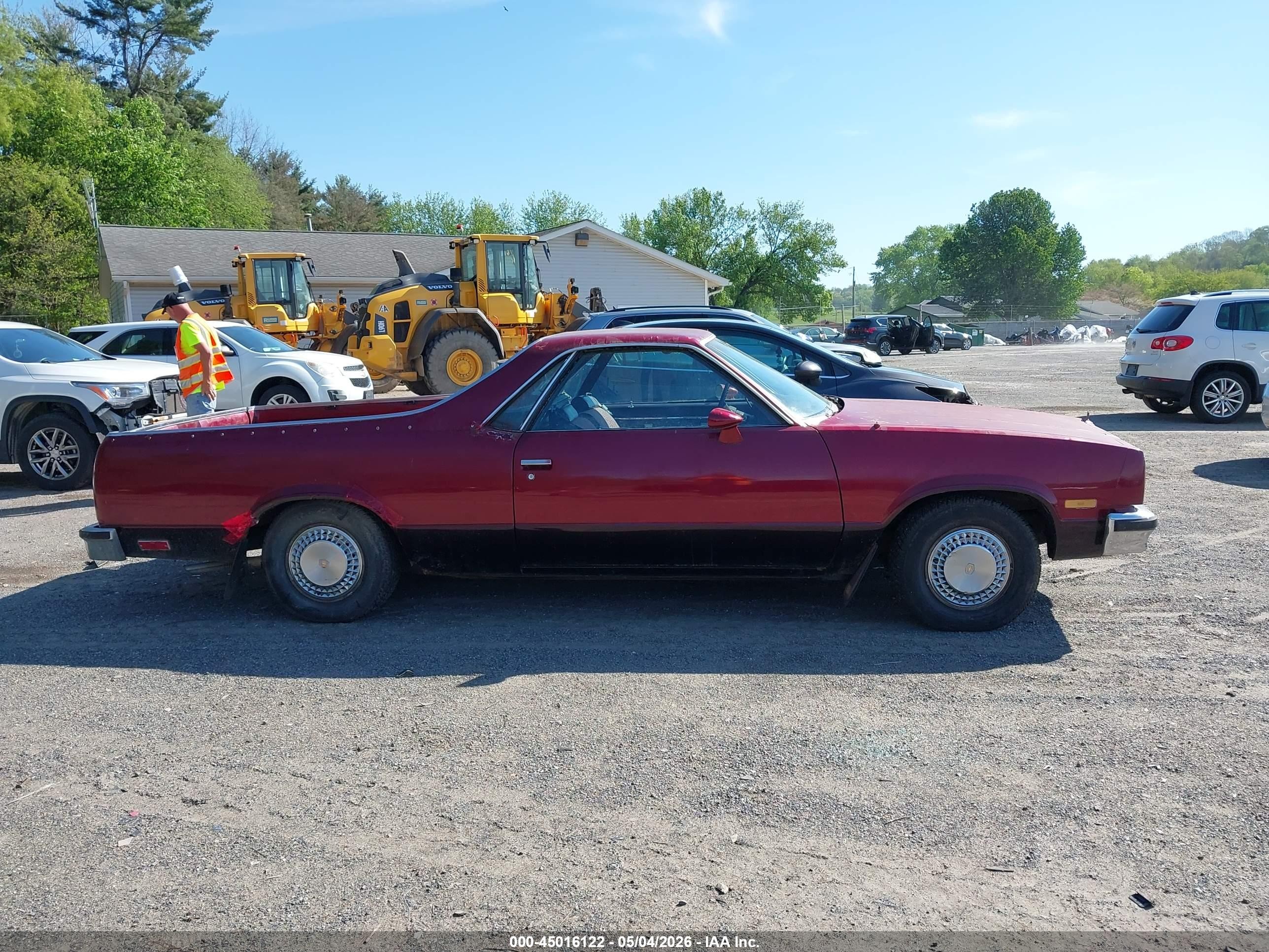 1983 Chevrolet El Camino   Бордовый vin: 1GCCW8097DR255416