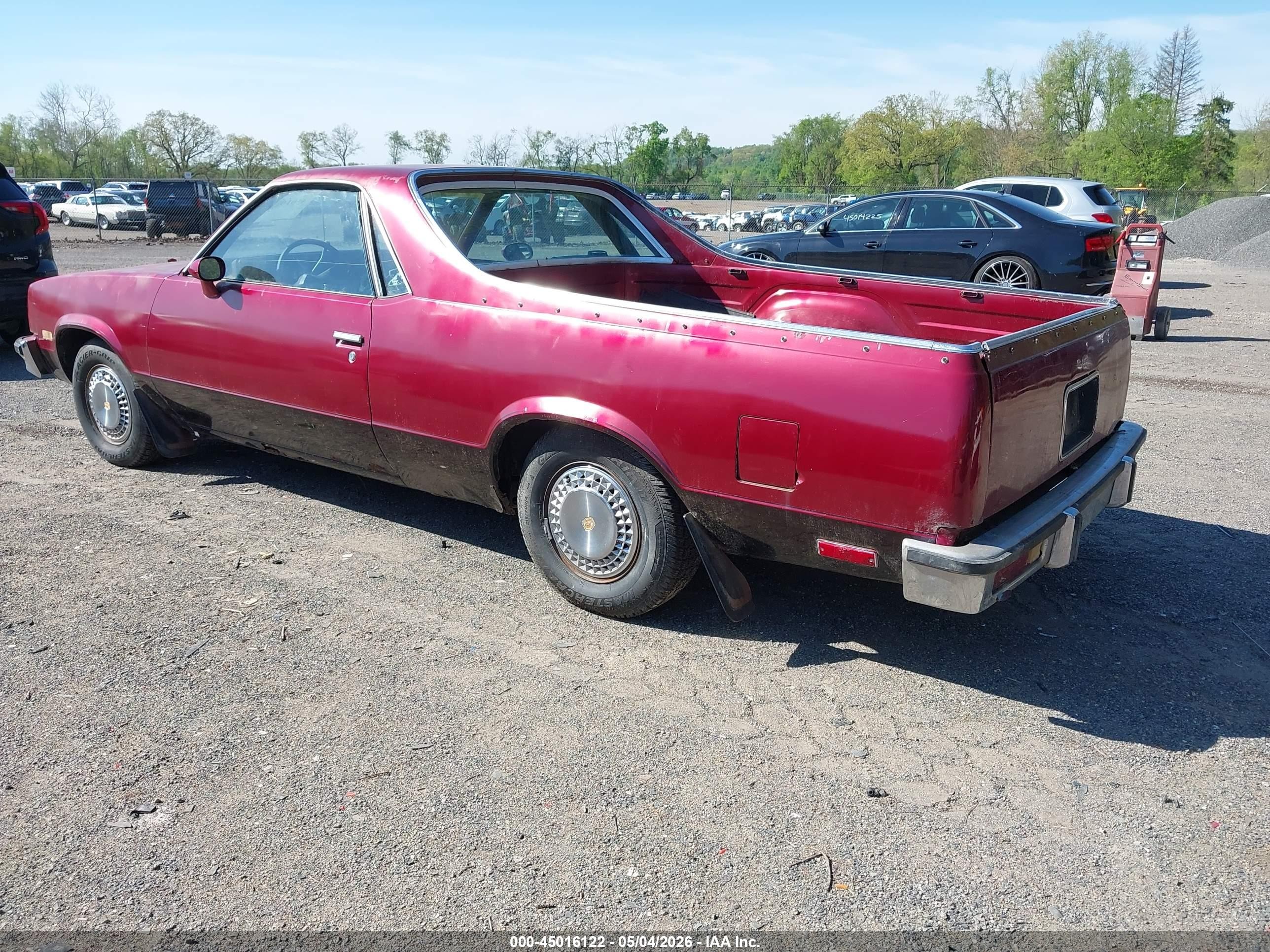 1983 Chevrolet El Camino   Бордовый vin: 1GCCW8097DR255416