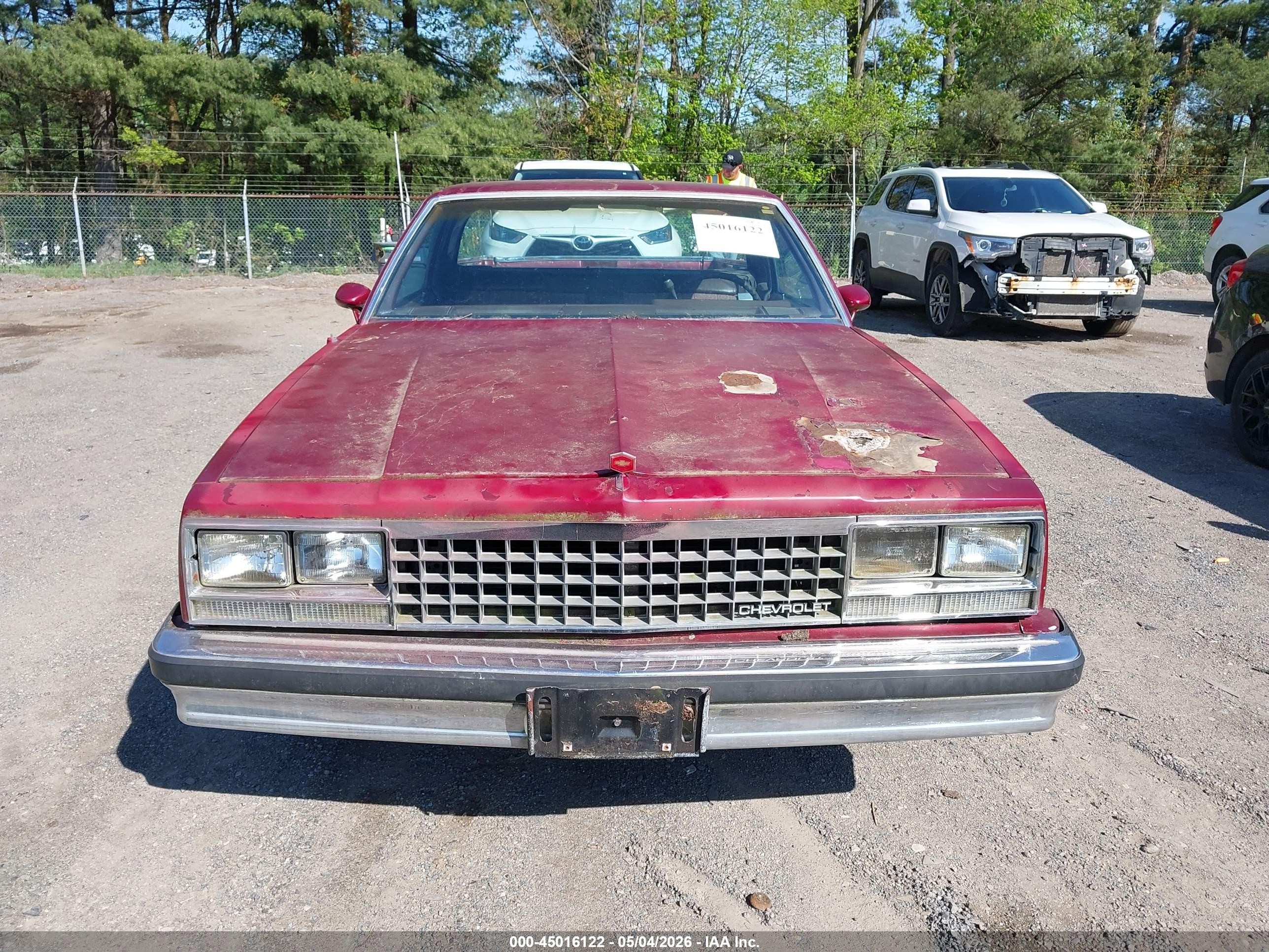 1983 Chevrolet El Camino   Бордовый vin: 1GCCW8097DR255416
