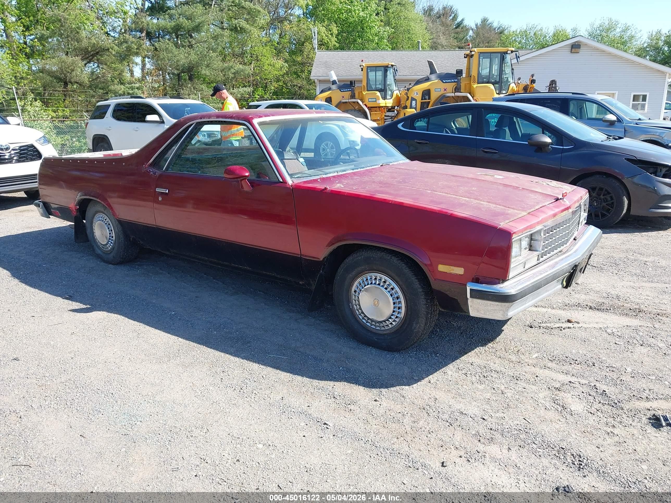 1983 Chevrolet El Camino   Бордовый vin: 1GCCW8097DR255416