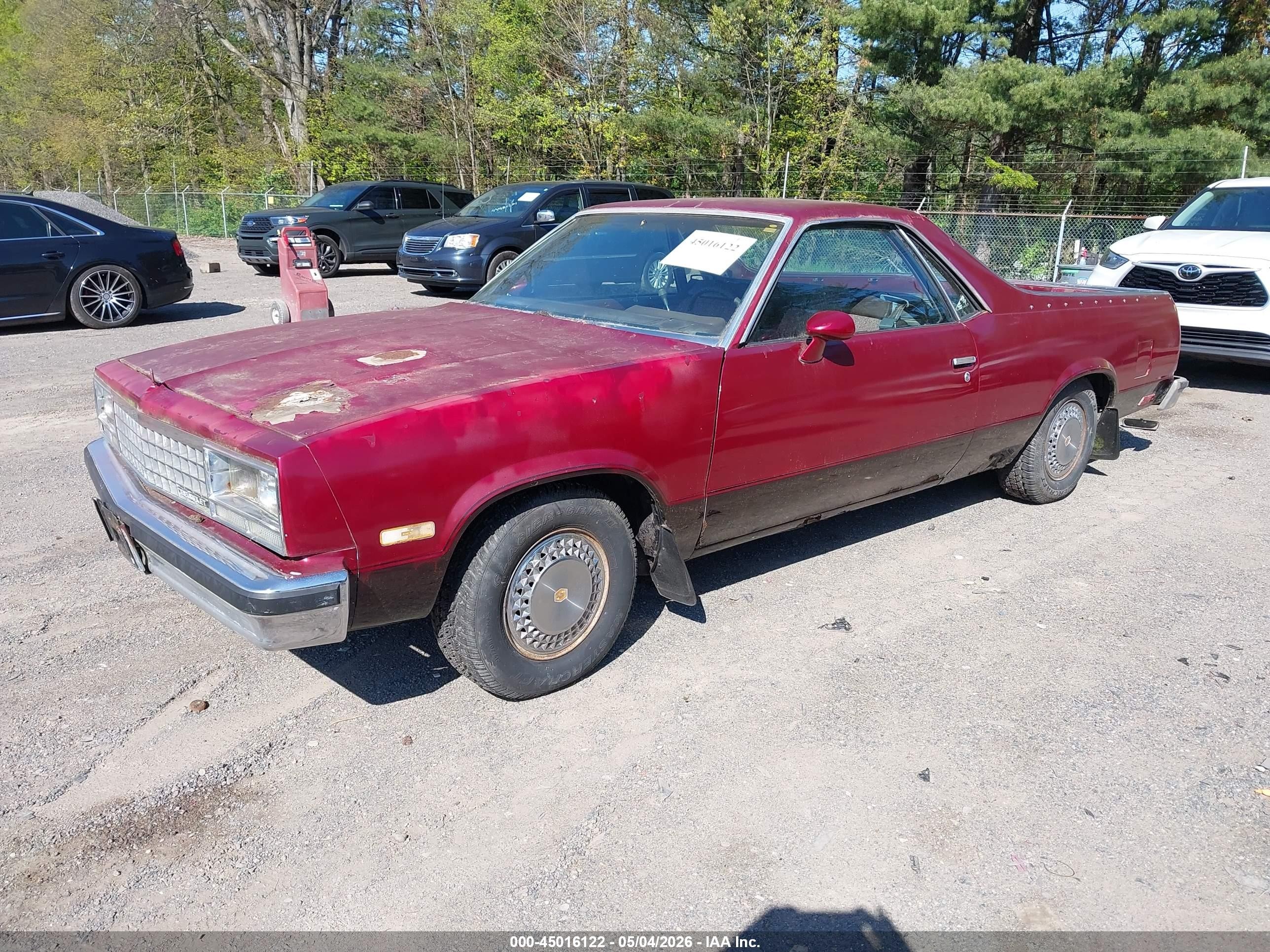 1983 Chevrolet El Camino   Бордовый vin: 1GCCW8097DR255416