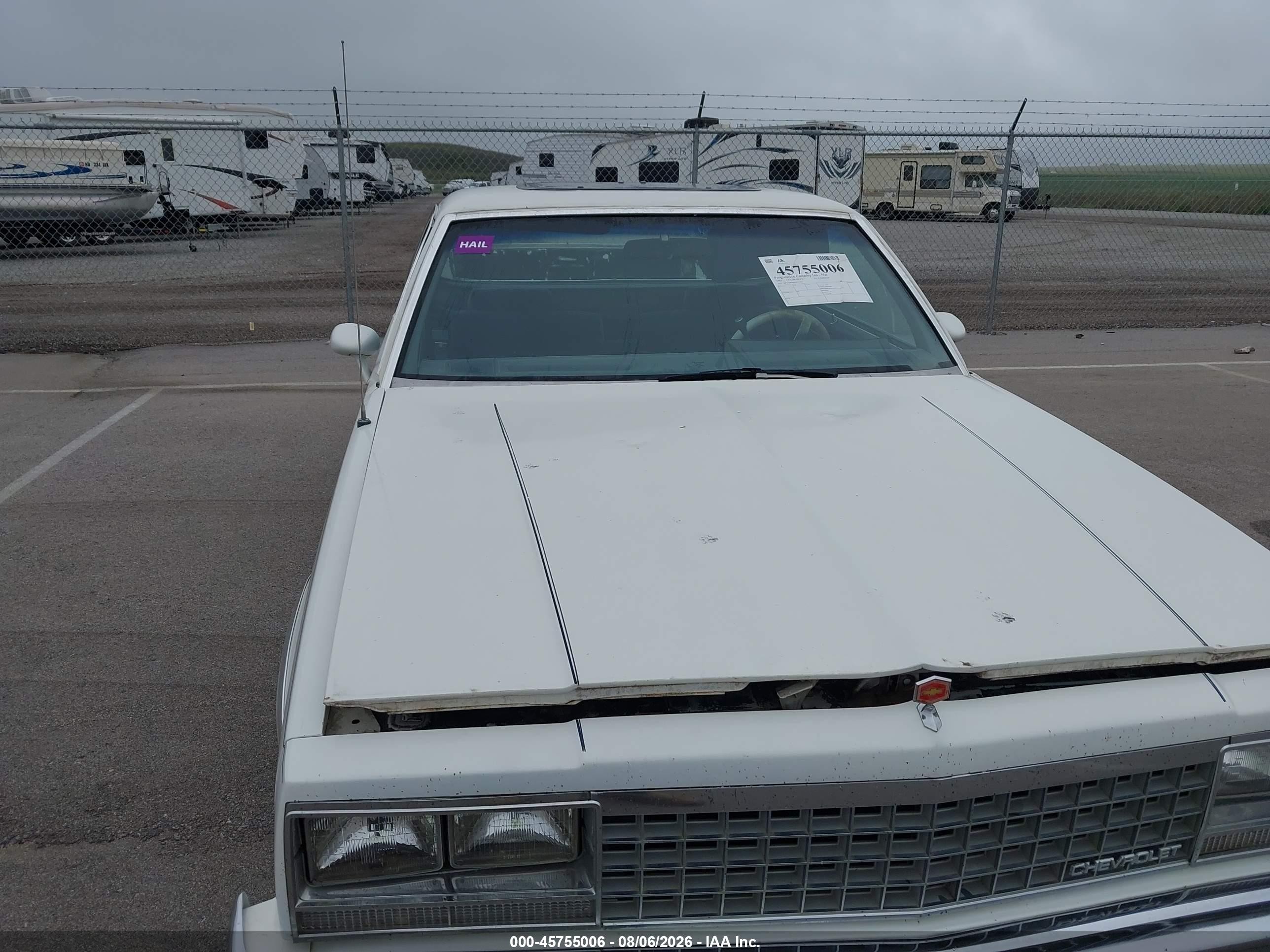 1984 Chevrolet El Camino   White vin: 1GCCW8098ER131902
