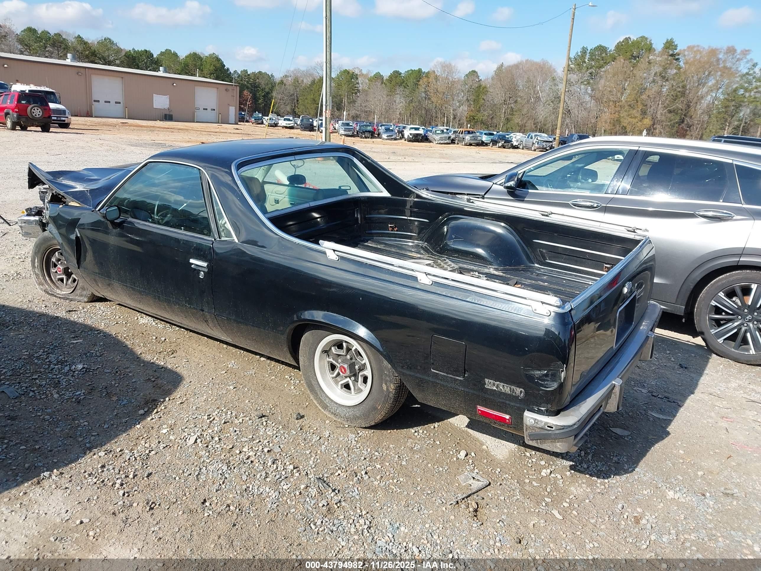 1983 Chevrolet El Camino   Черный vin: 1GCCW80H3DR107948