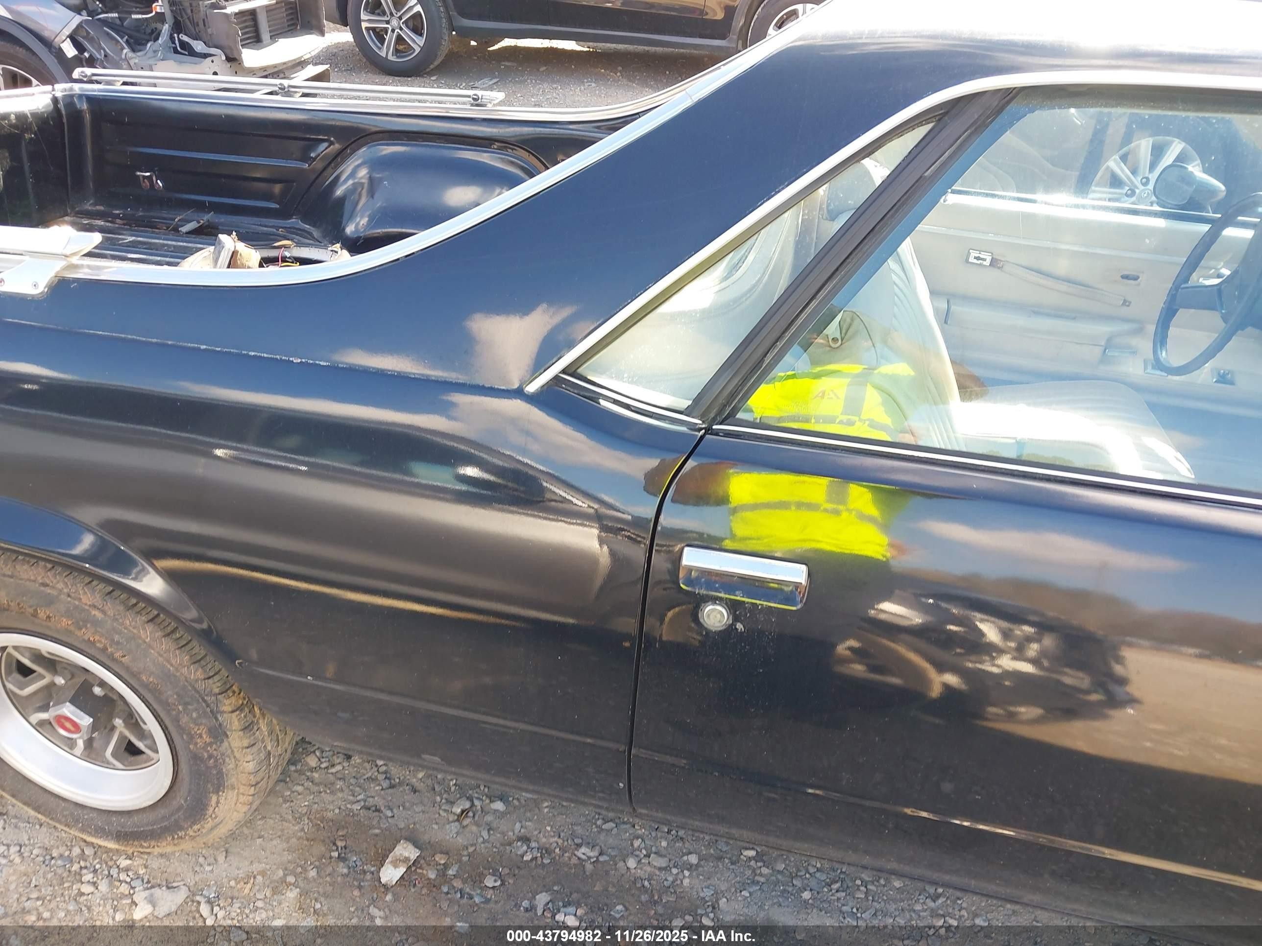 1983 Chevrolet El Camino   Черный vin: 1GCCW80H3DR107948