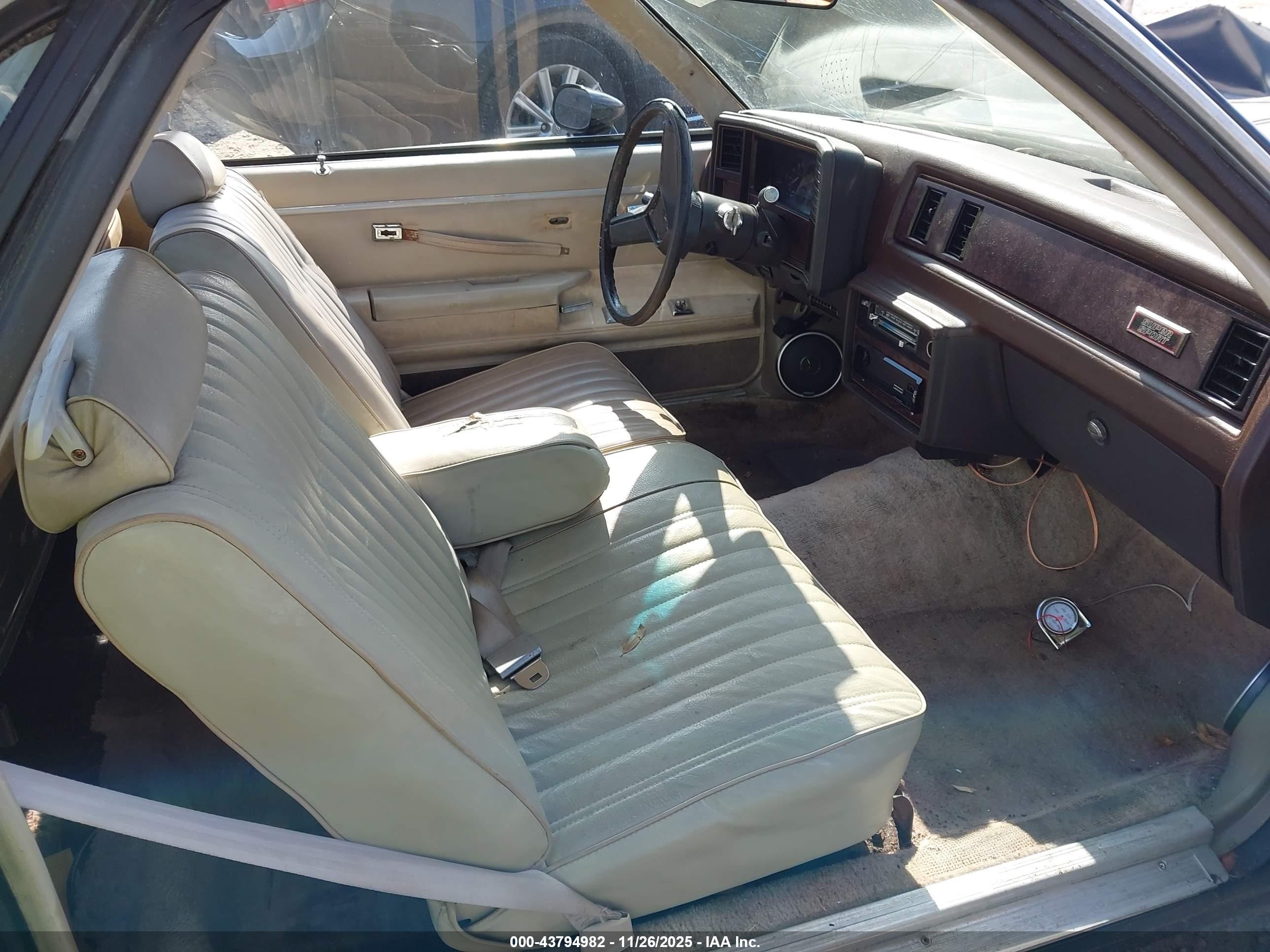 1983 Chevrolet El Camino   Черный vin: 1GCCW80H3DR107948