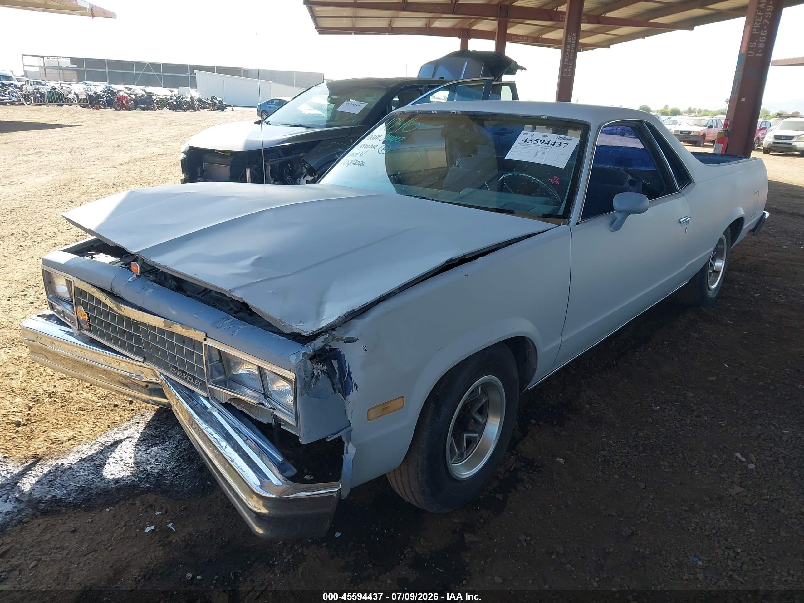 1983 Chevrolet El Camino   Серый vin: 1GCCW80H4DR132101