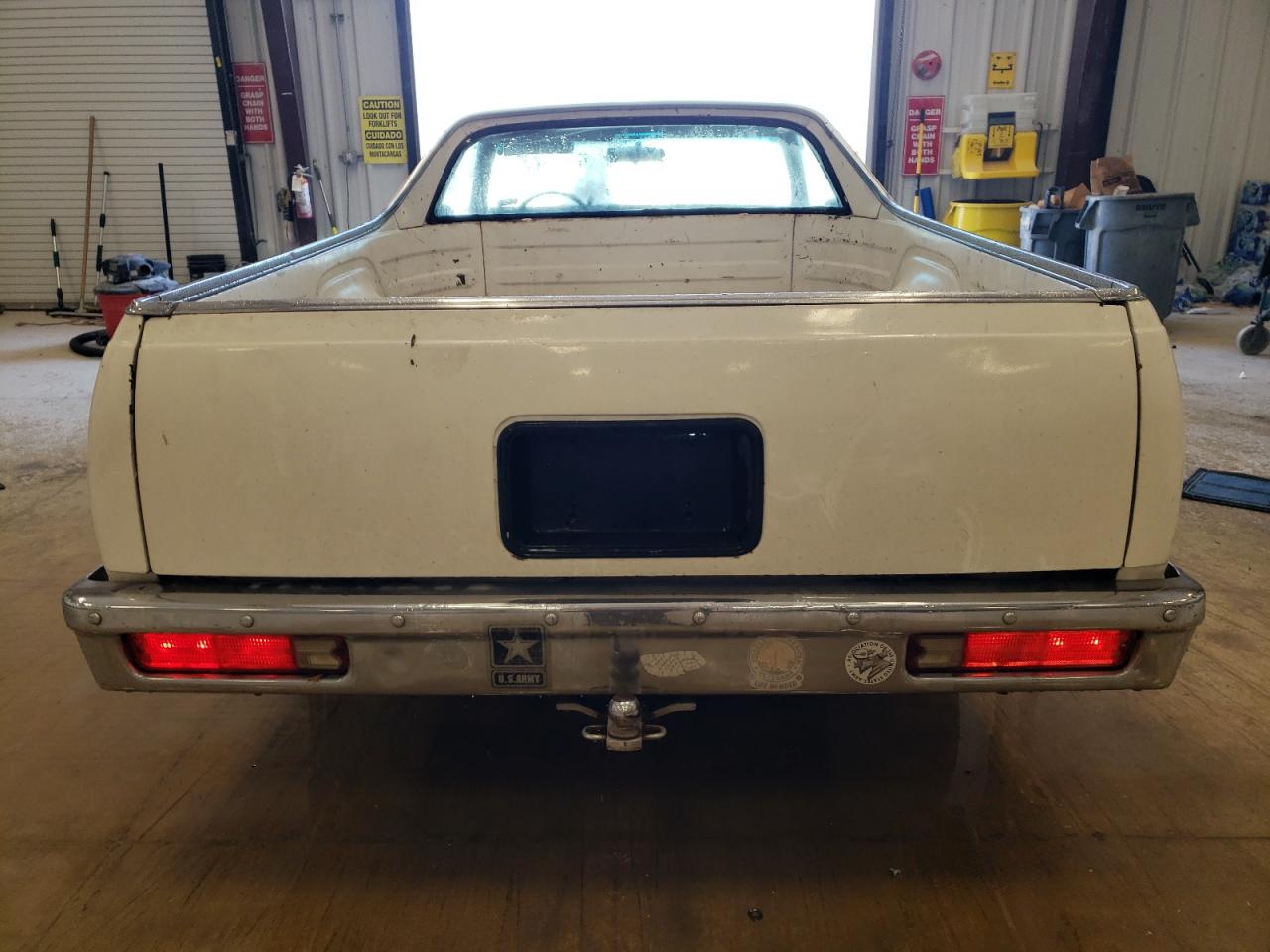 1981 Chev El Camino White vin: 1GCCW80J9BR449288 Damage: Rear Bumper, De-Identify, Removal Required