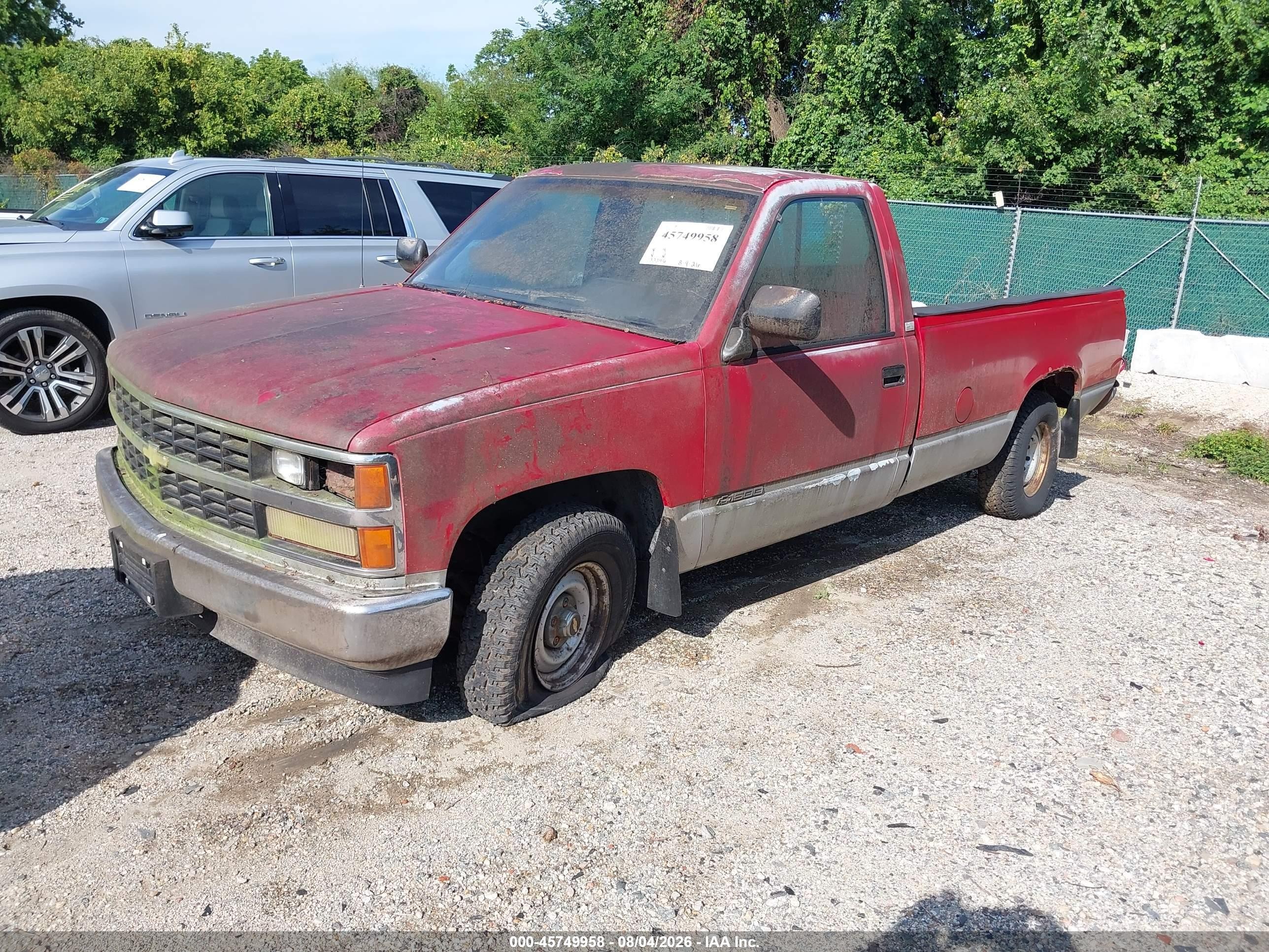 1989 Chevrolet Gmt-400 C1500 Red vin: 1GCDC14H1KE150770