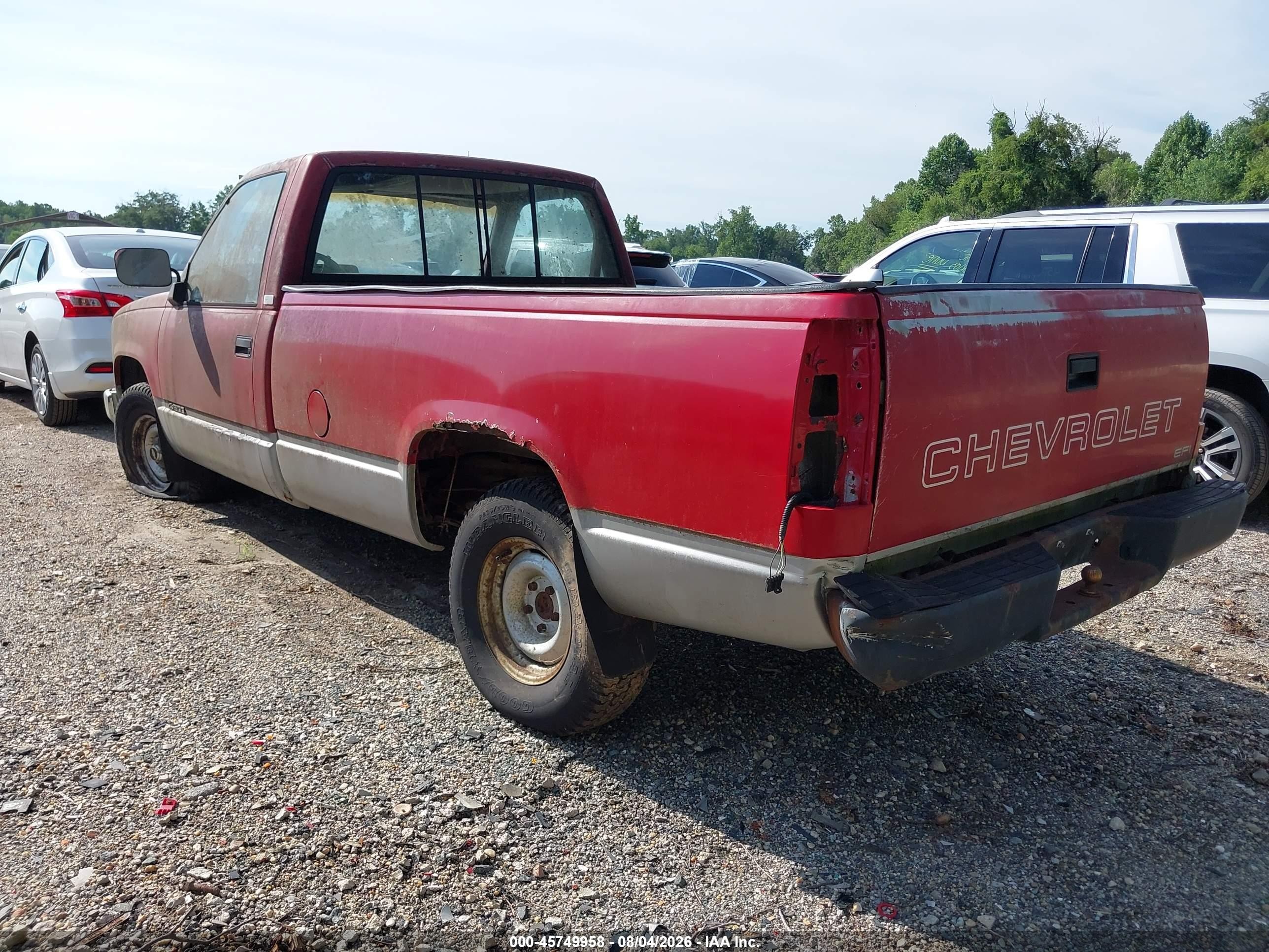 1989 Chevrolet Gmt-400 C1500 Red vin: 1GCDC14H1KE150770