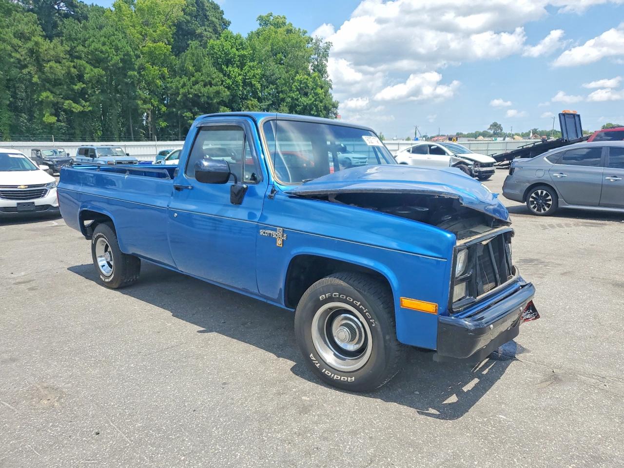 1986 Chevrolet C10 Blue vin: 1GCDC14H4GF323652