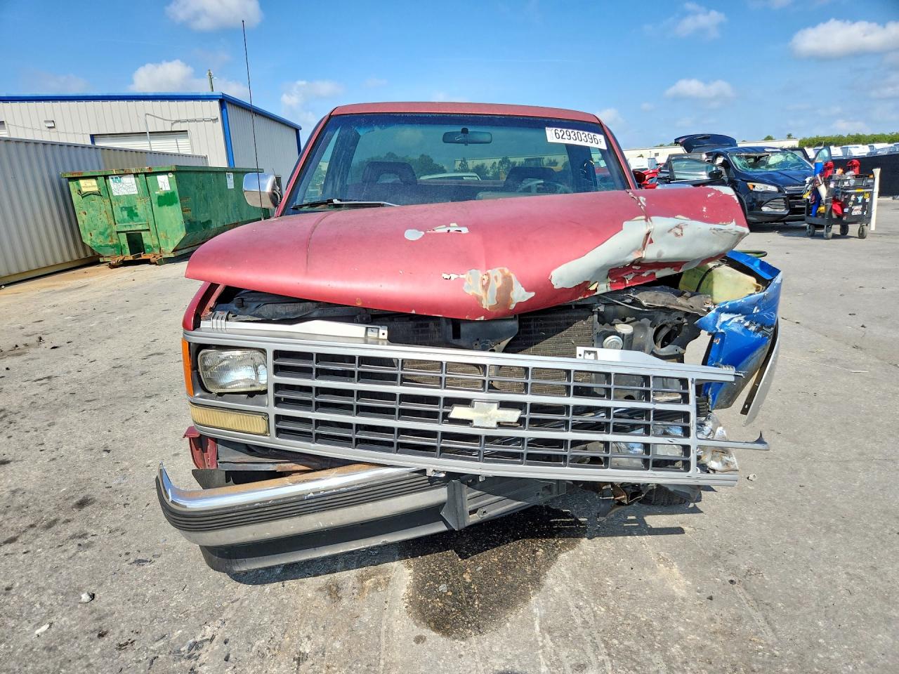 1992 Chevrolet Gmt-400 C1500 Red vin: 1GCDC14H6NZ142998