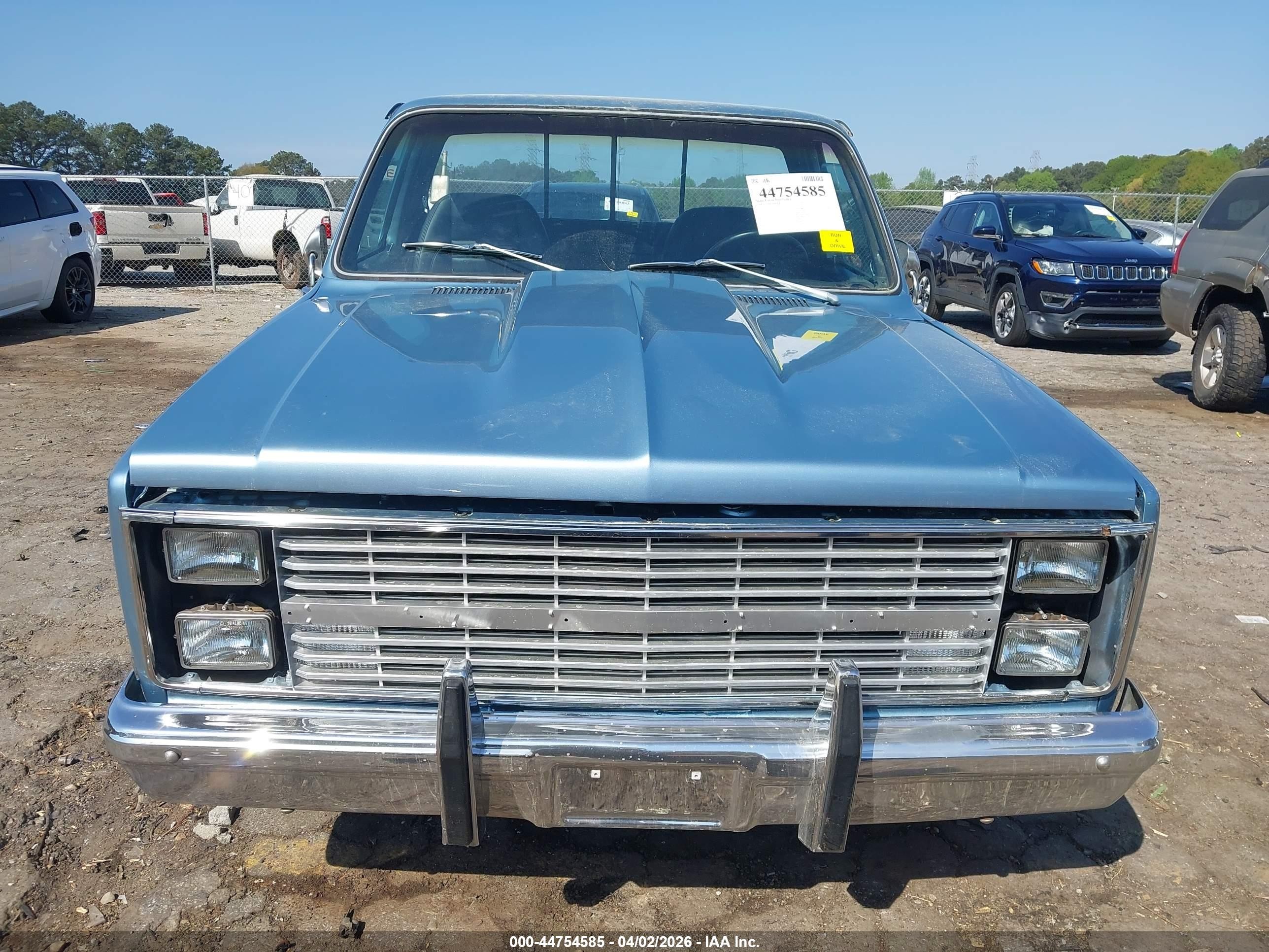 1984 Chevrolet C10   Light Blue vin: 1GCDC14H7EF387438