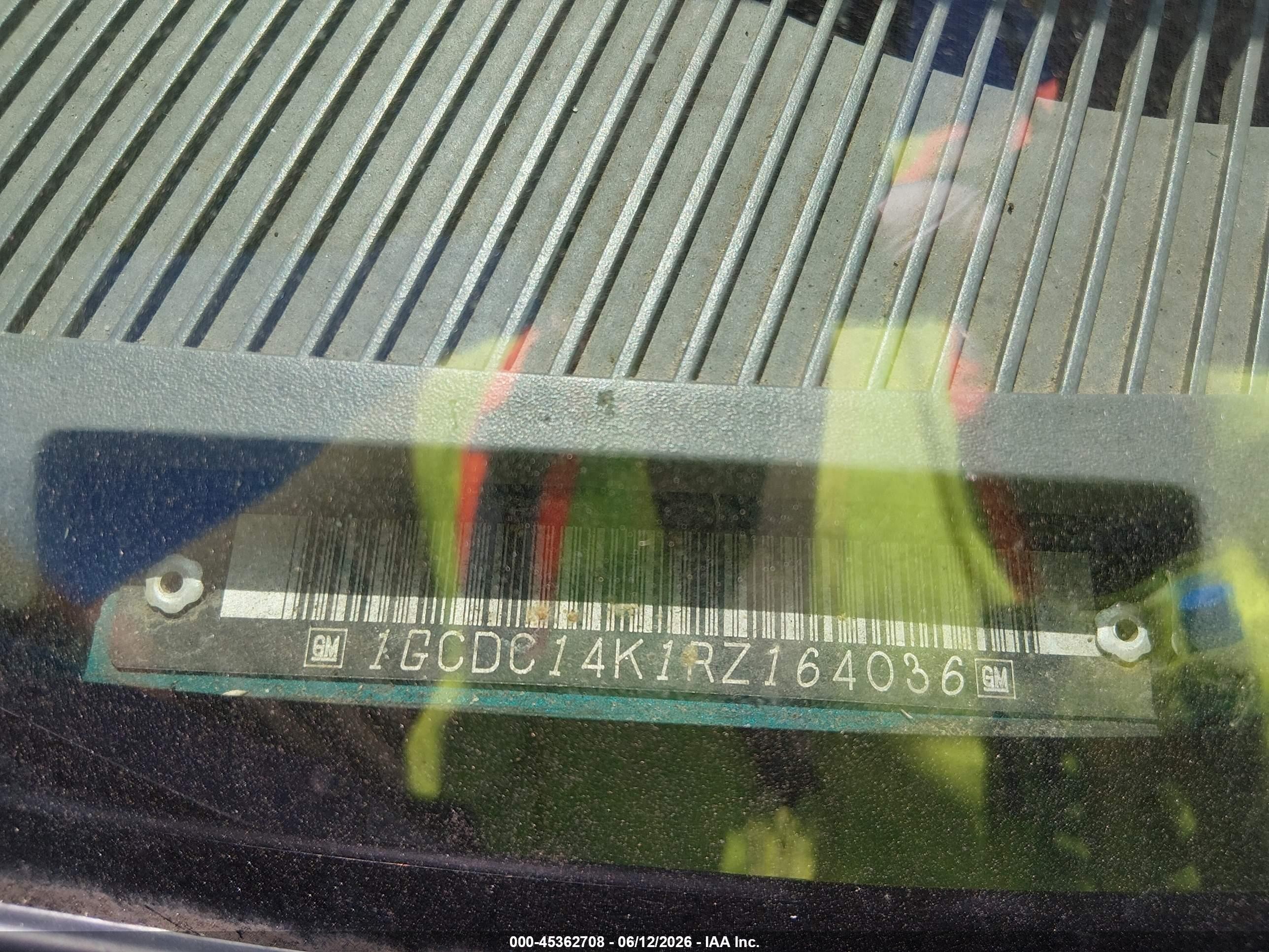 1994 Chevrolet Gmt-400 C1500 Green vin: 1GCDC14K1RZ164036