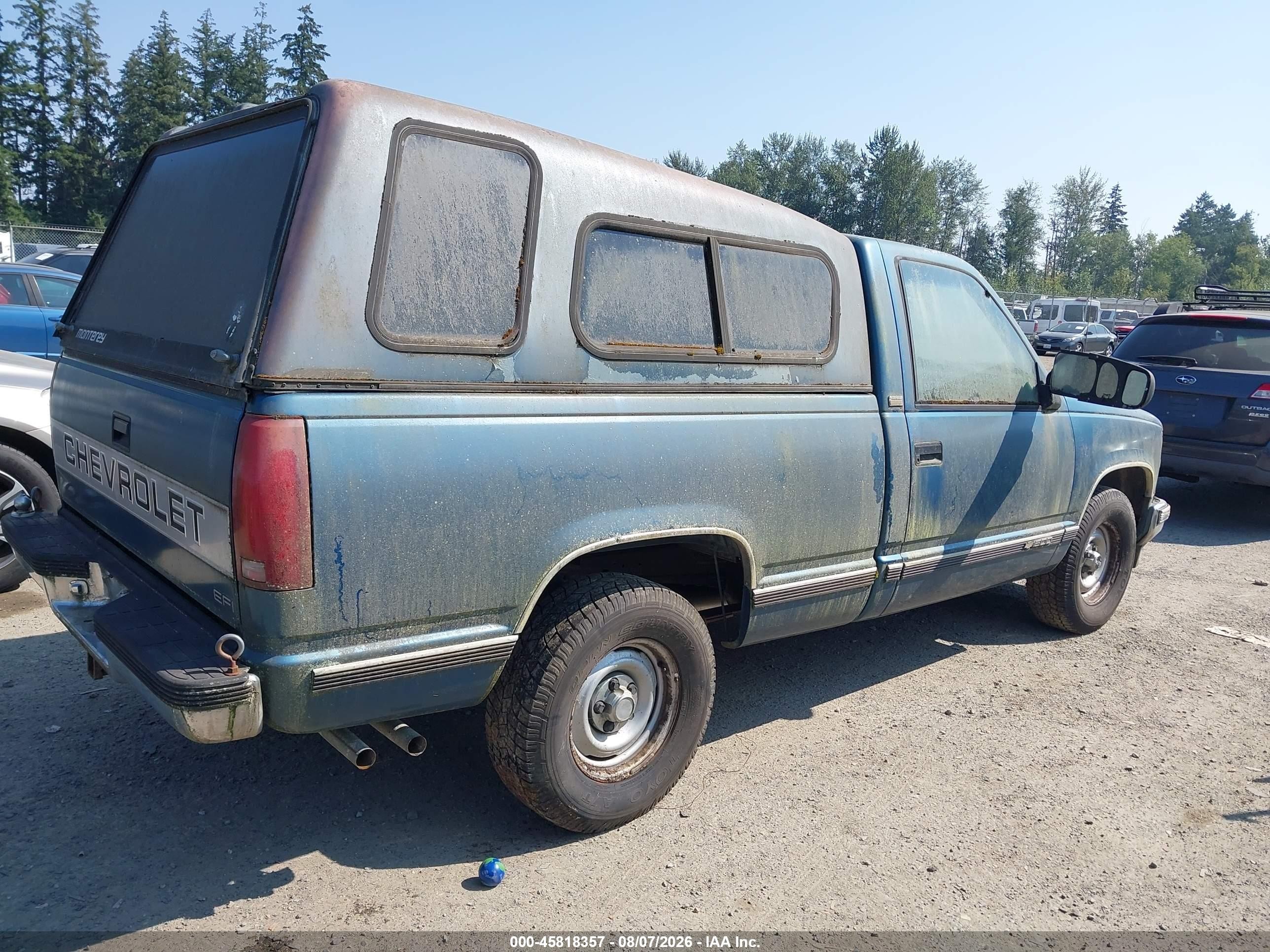1991 Chevrolet Gmt-400 C1500 Синий vin: 1GCDC14K6MZ168964