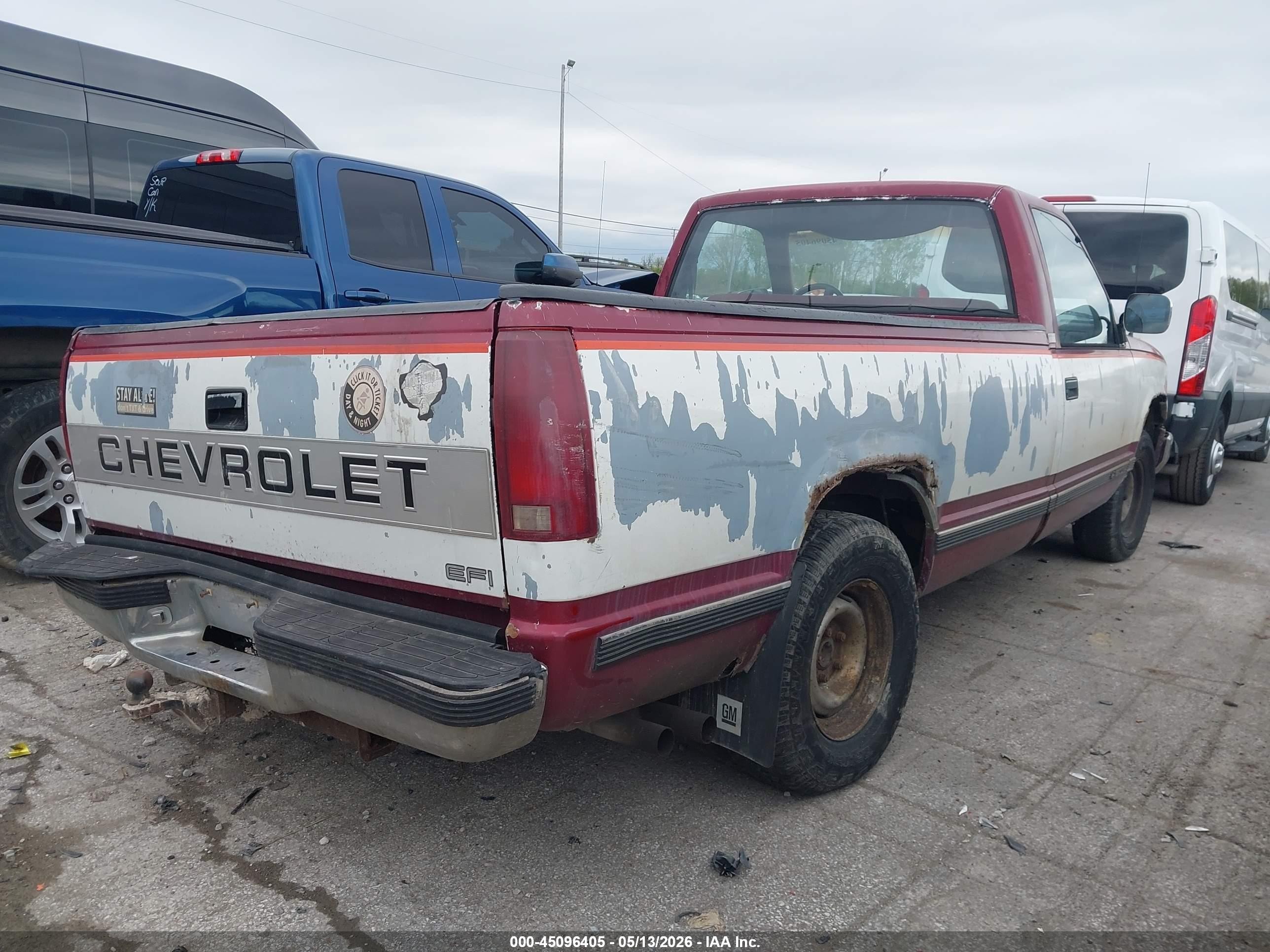 1989 Chevrolet Gmt-400 C1500 Maroon vin: 1GCDC14K7KE119468