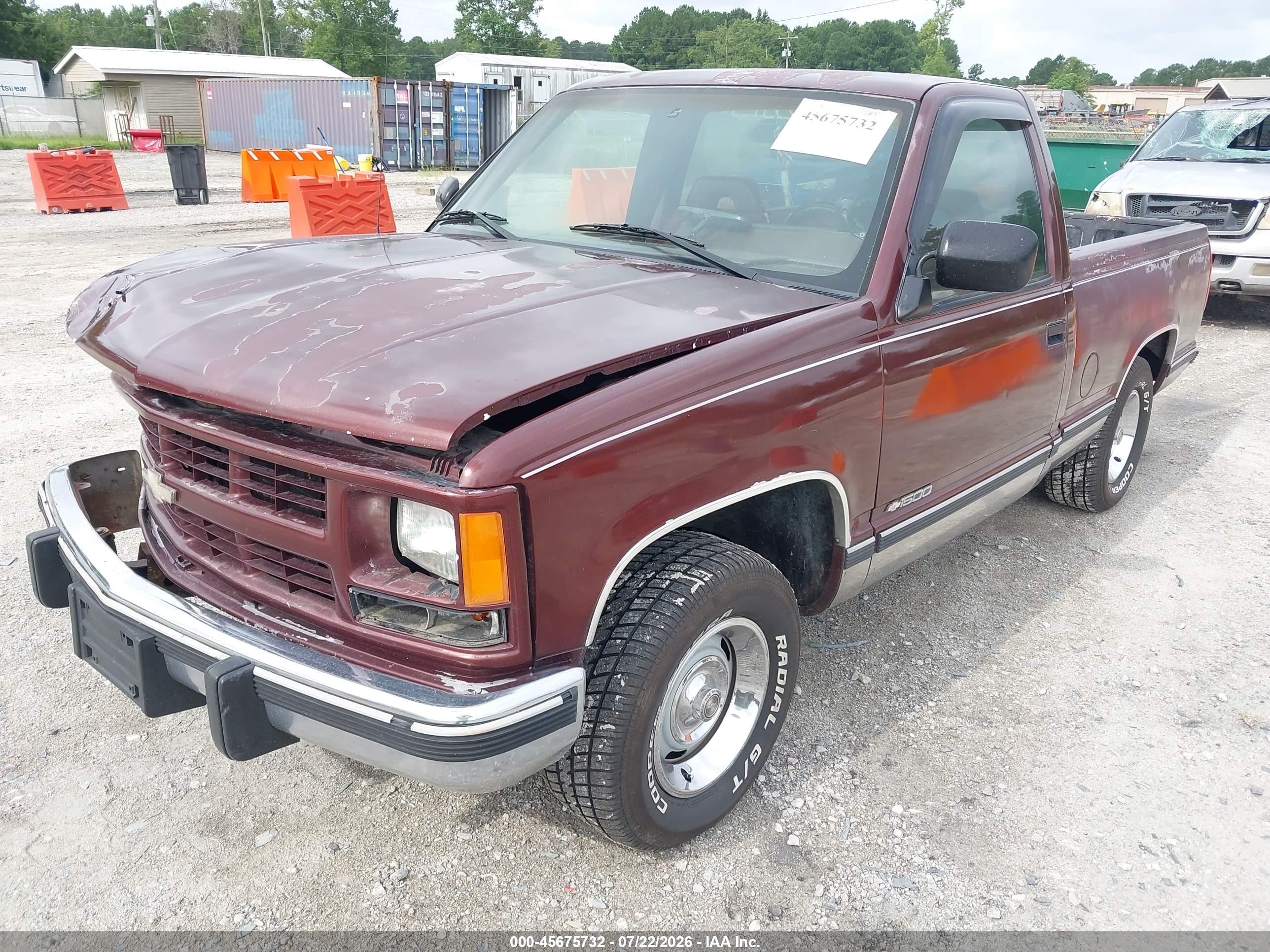 1994 Chevrolet Gmt-400 C1500 Red vin: 1GCDC14Z7RZ178875