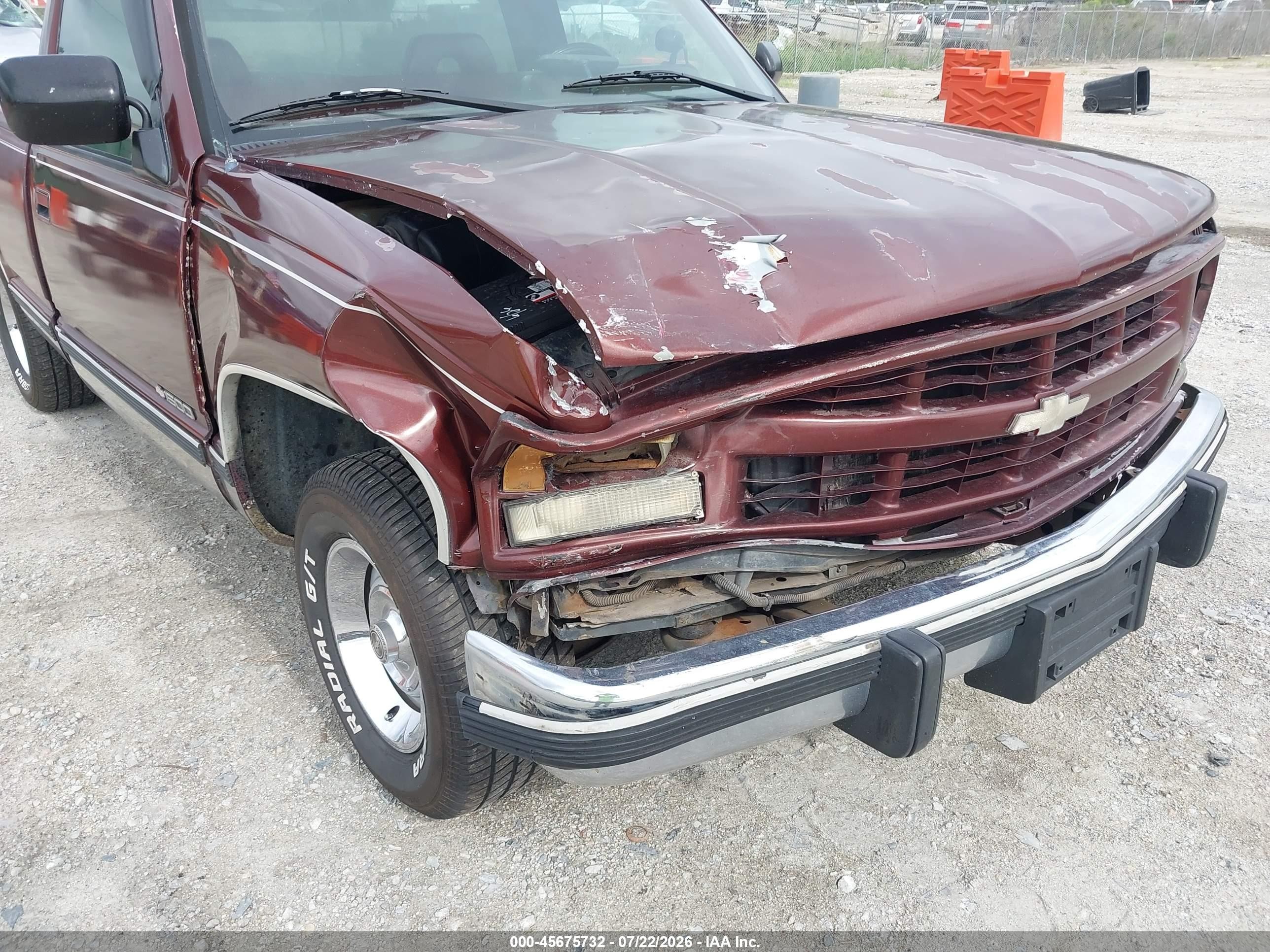 1994 Chevrolet Gmt-400 C1500 Red vin: 1GCDC14Z7RZ178875