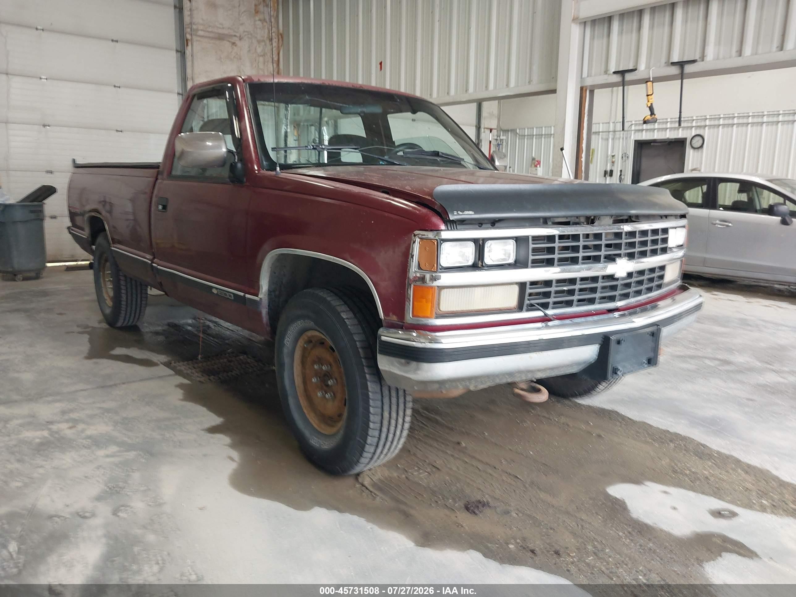 1988 Chevrolet Gmt-400 K1500 Maroon vin: 1GCDK14K4JE145687
