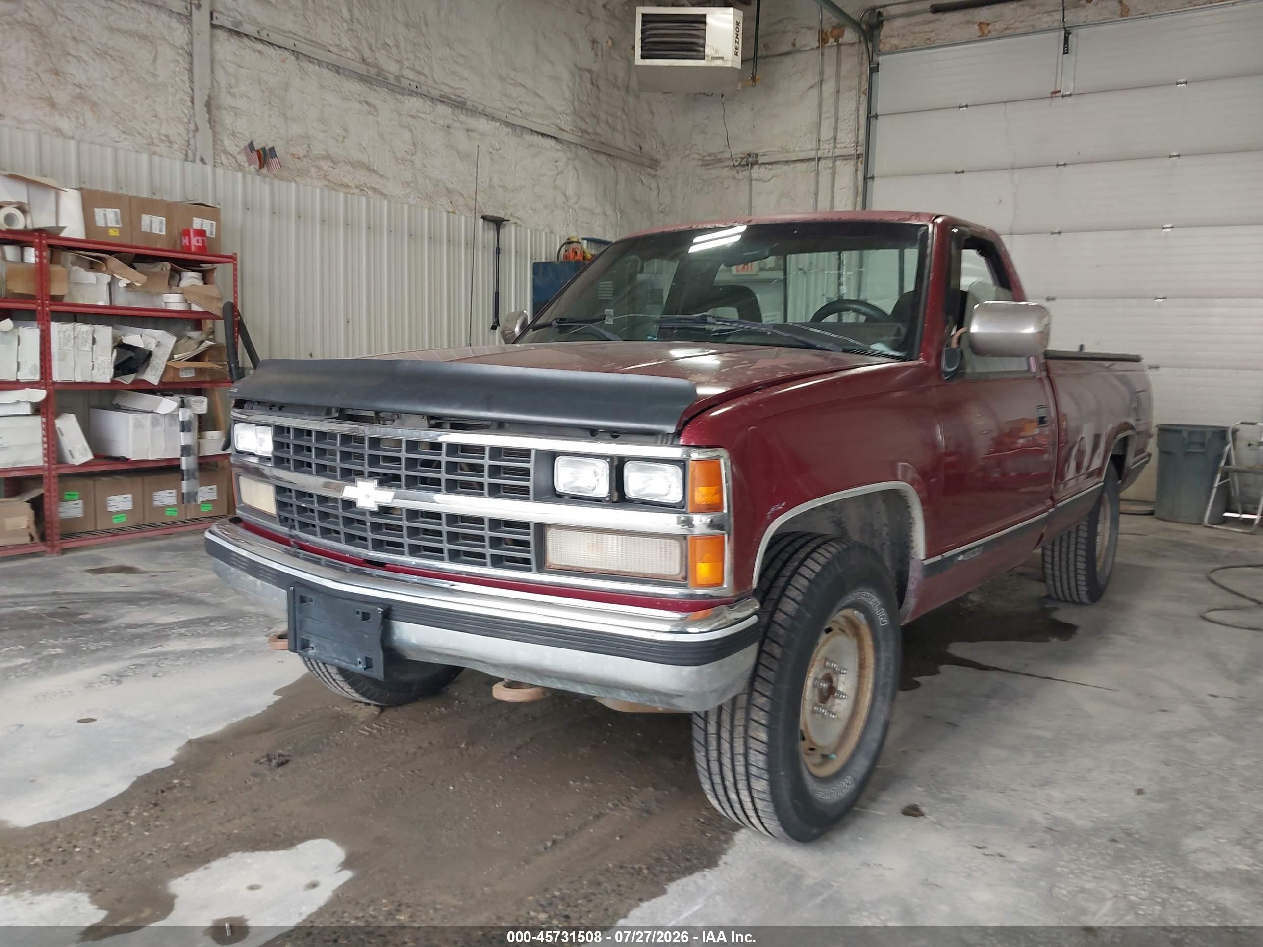 1988 Chevrolet Gmt-400 K1500 Maroon vin: 1GCDK14K4JE145687