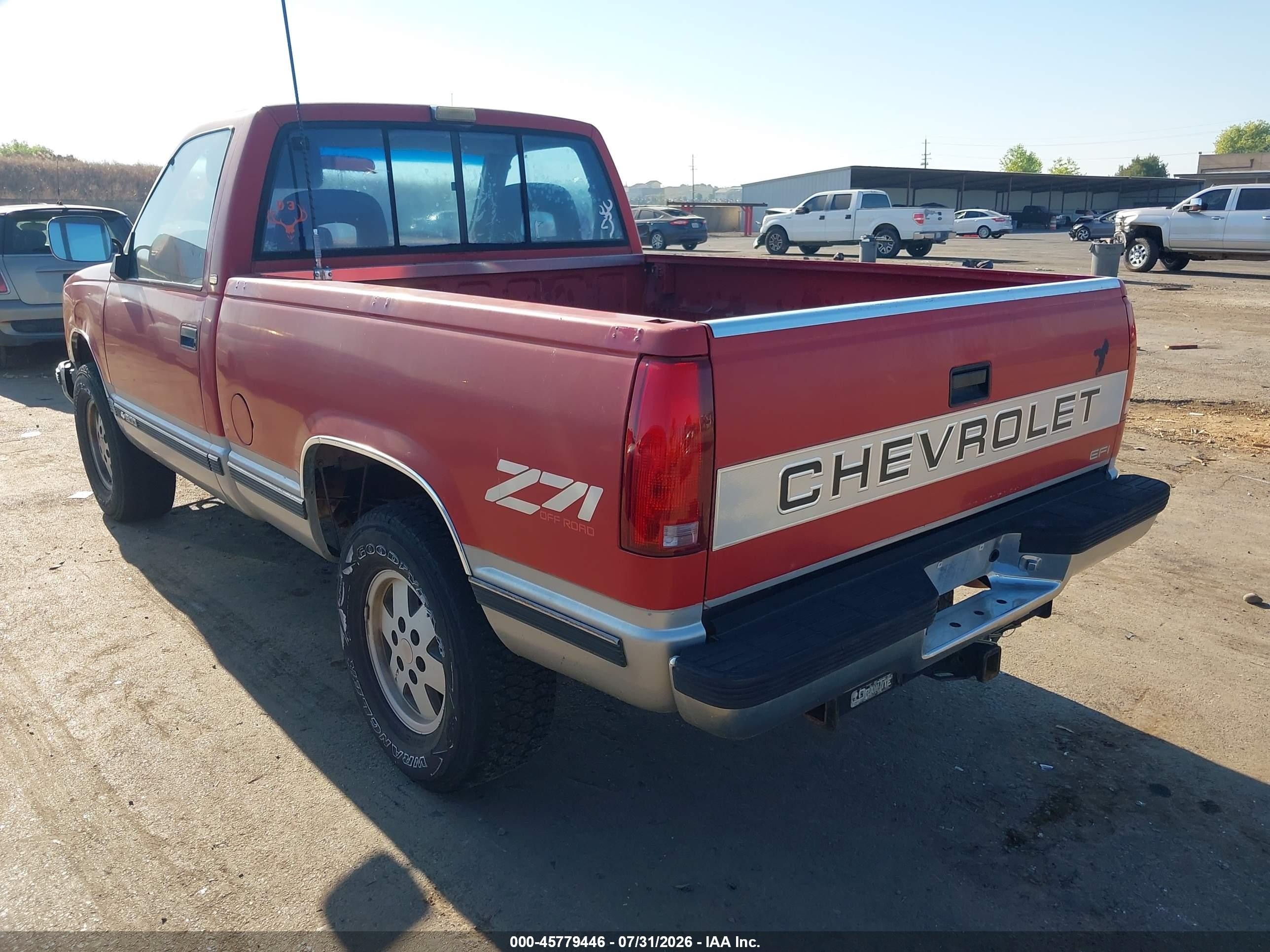 1990 Chevrolet Gmt-400 K1500 Красный vin: 1GCDK14K5LZ157486